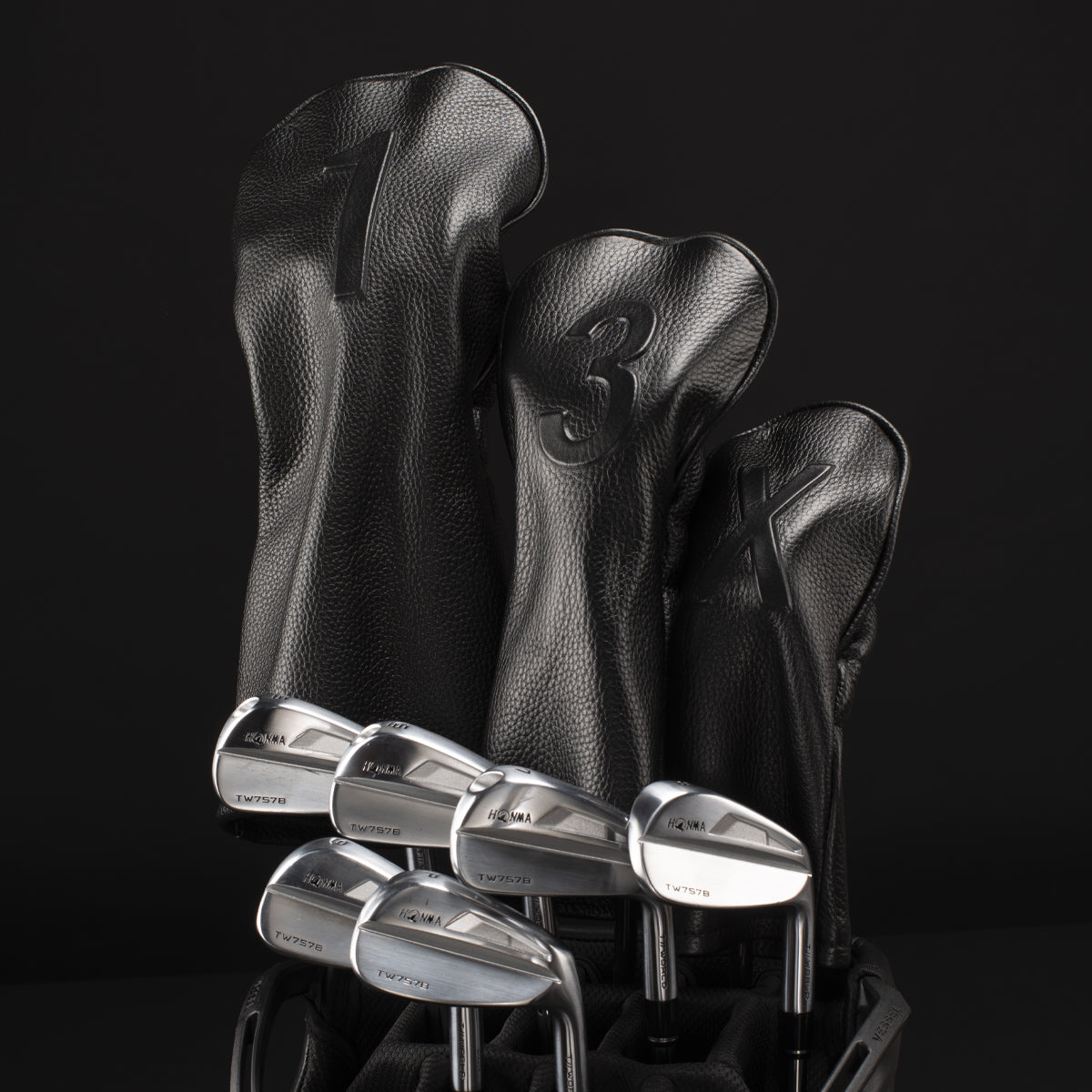 VESSEL Lux Embossé Headcover – leather golf club headcover