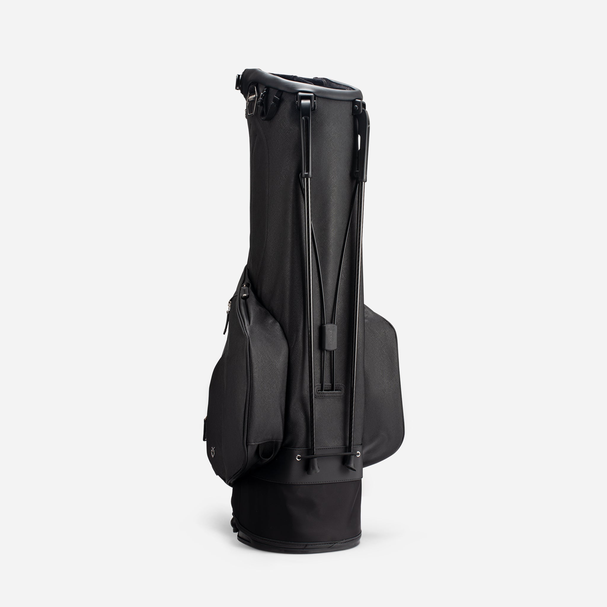 VESSEL Lux Looper in crosshatch black – lightweight golf stand bag