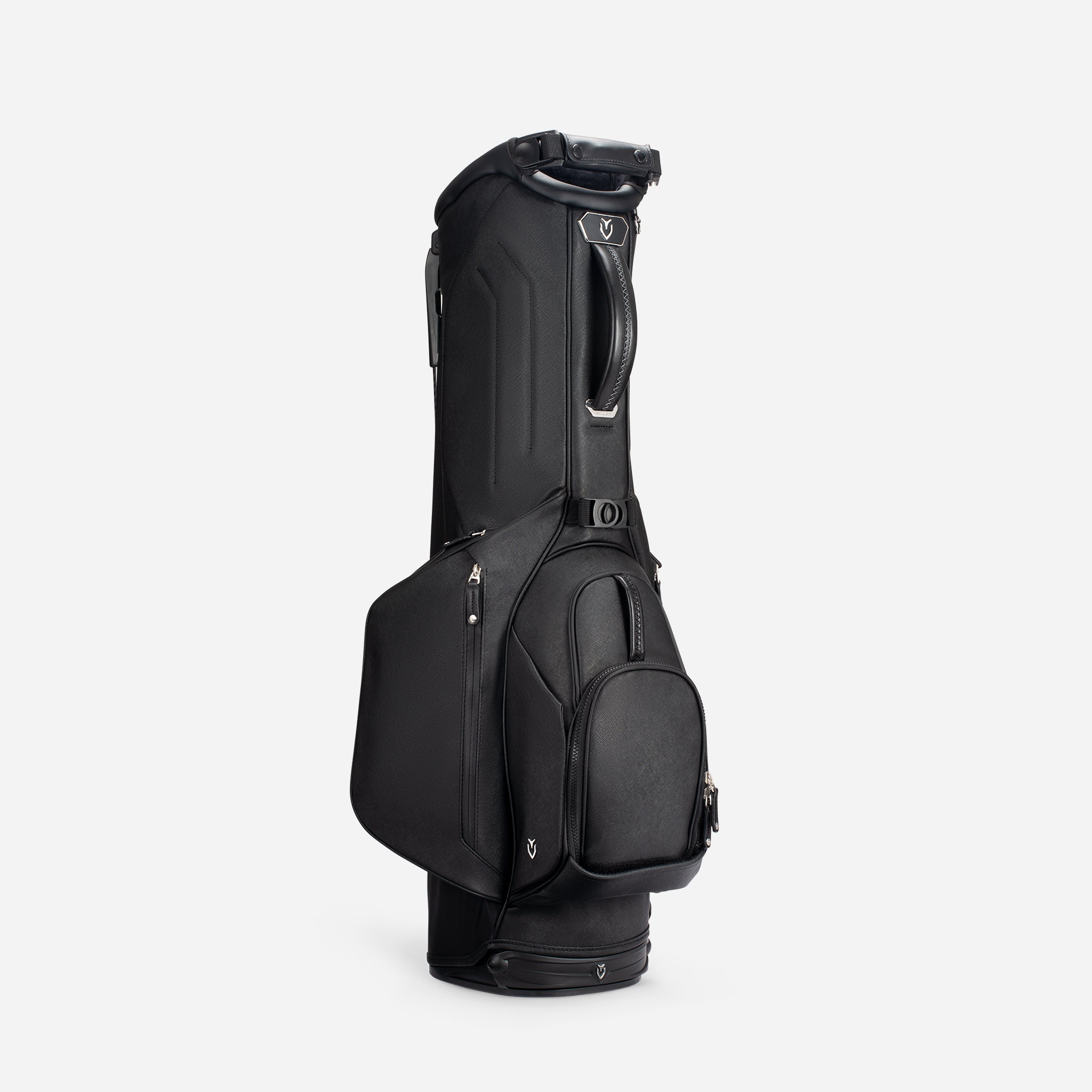 VESSEL Lux Looper in crosshatch black – lightweight golf stand bag