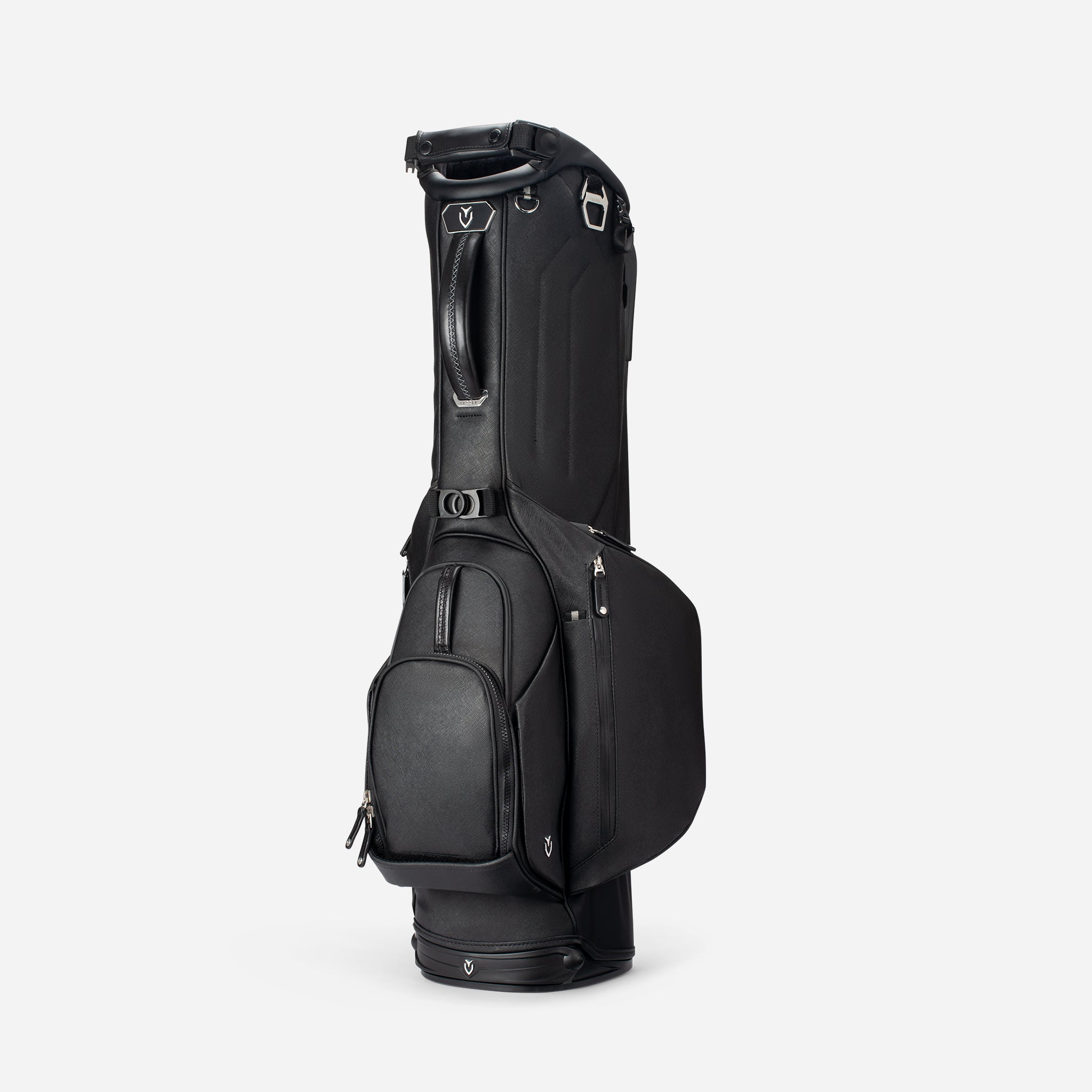 VESSEL Lux Looper in crosshatch black – lightweight golf stand bag