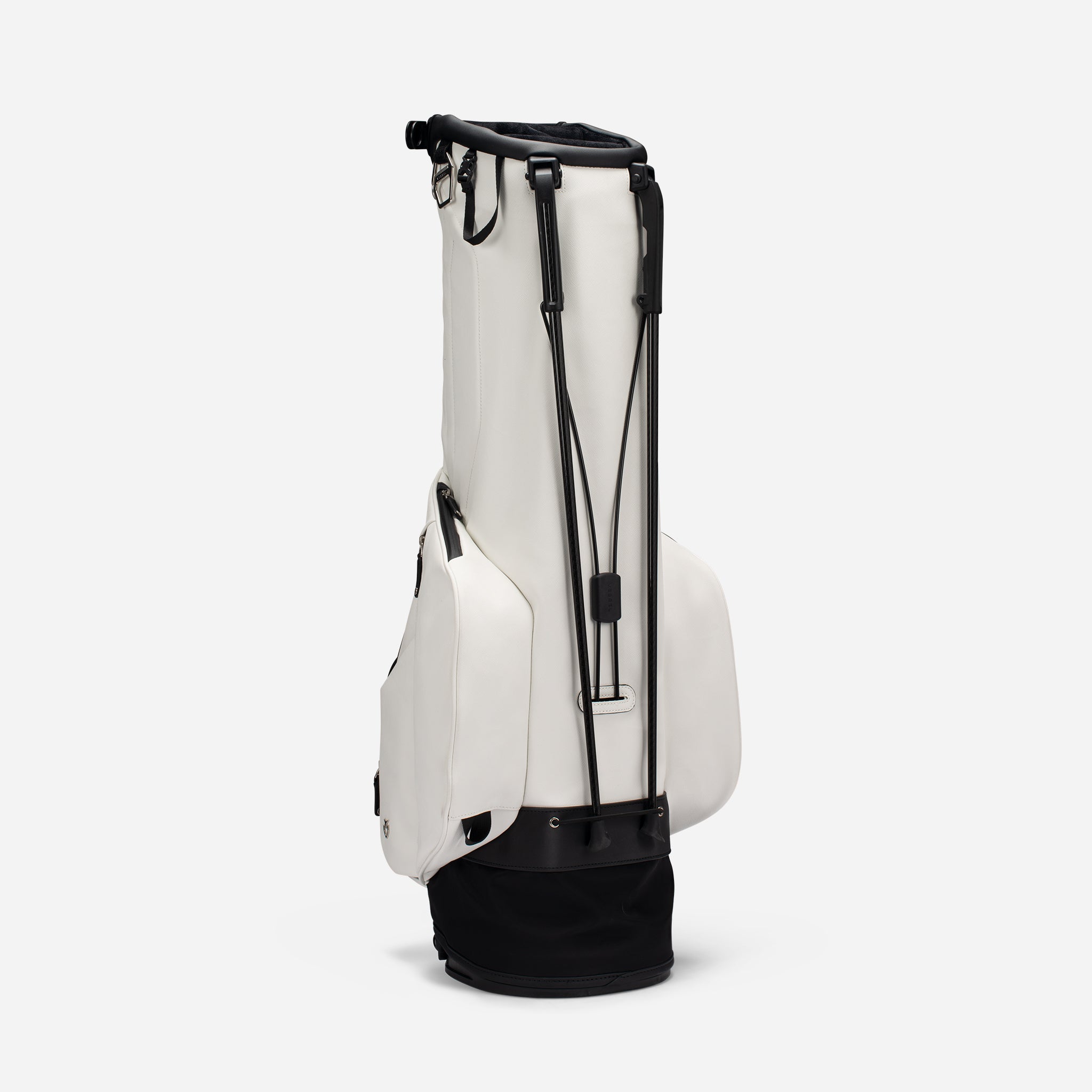 VESSEL Lux Looper in crosshatch white – lightweight golf stand bag