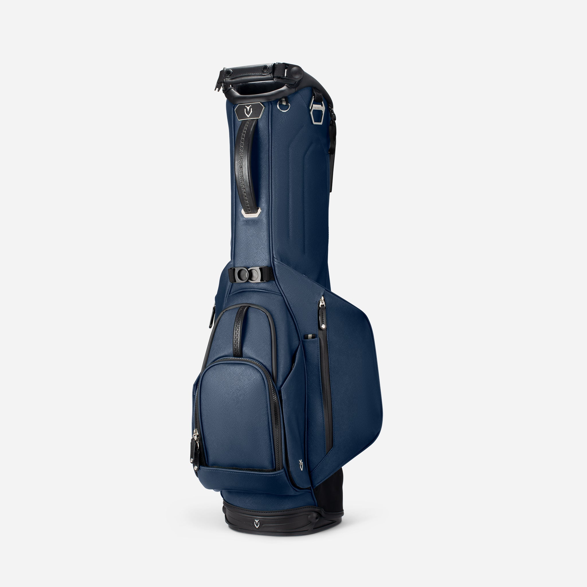 VESSEL Lux Looper in crosshatch navy – lightweight golf stand bag