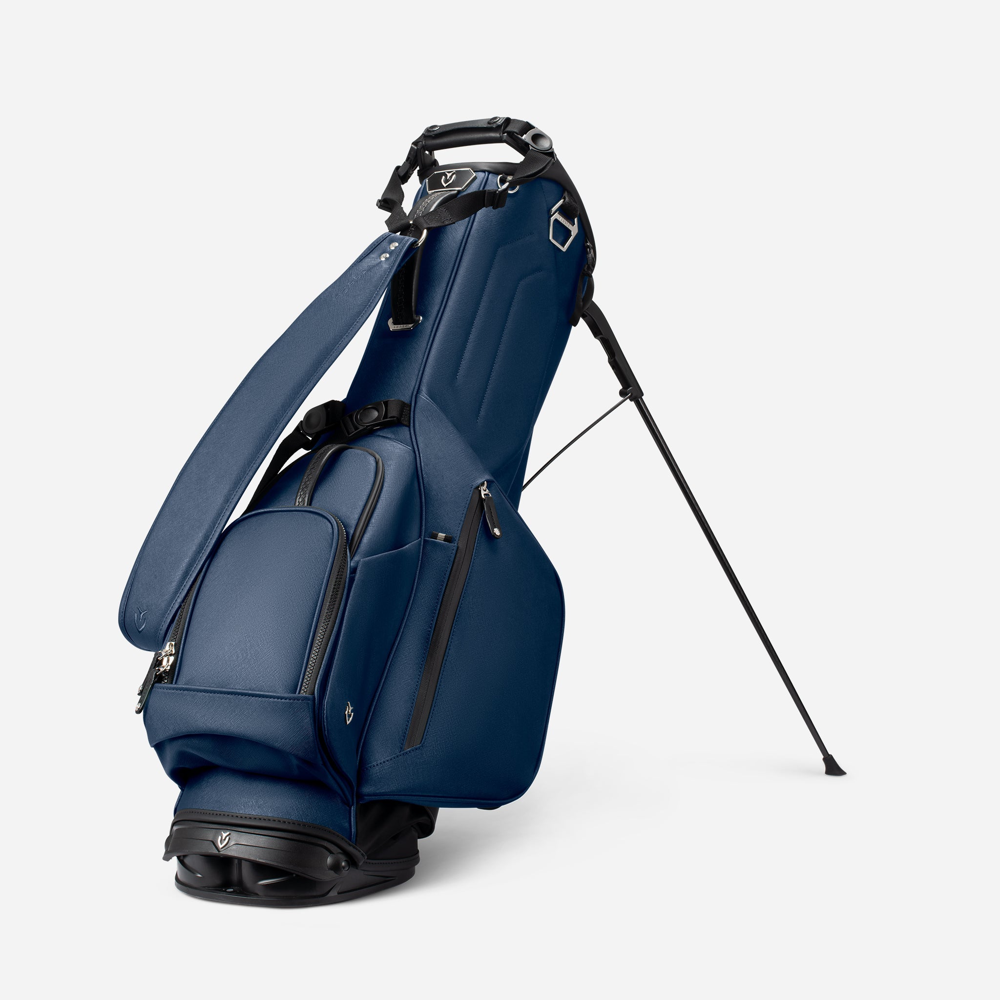 VESSEL Lux Looper in crosshatch navy – lightweight golf stand bag