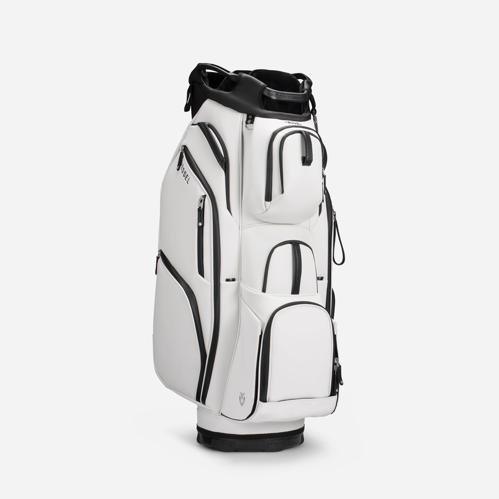 VESSEL Lux Pro Cart II in white – premium golf cart bag