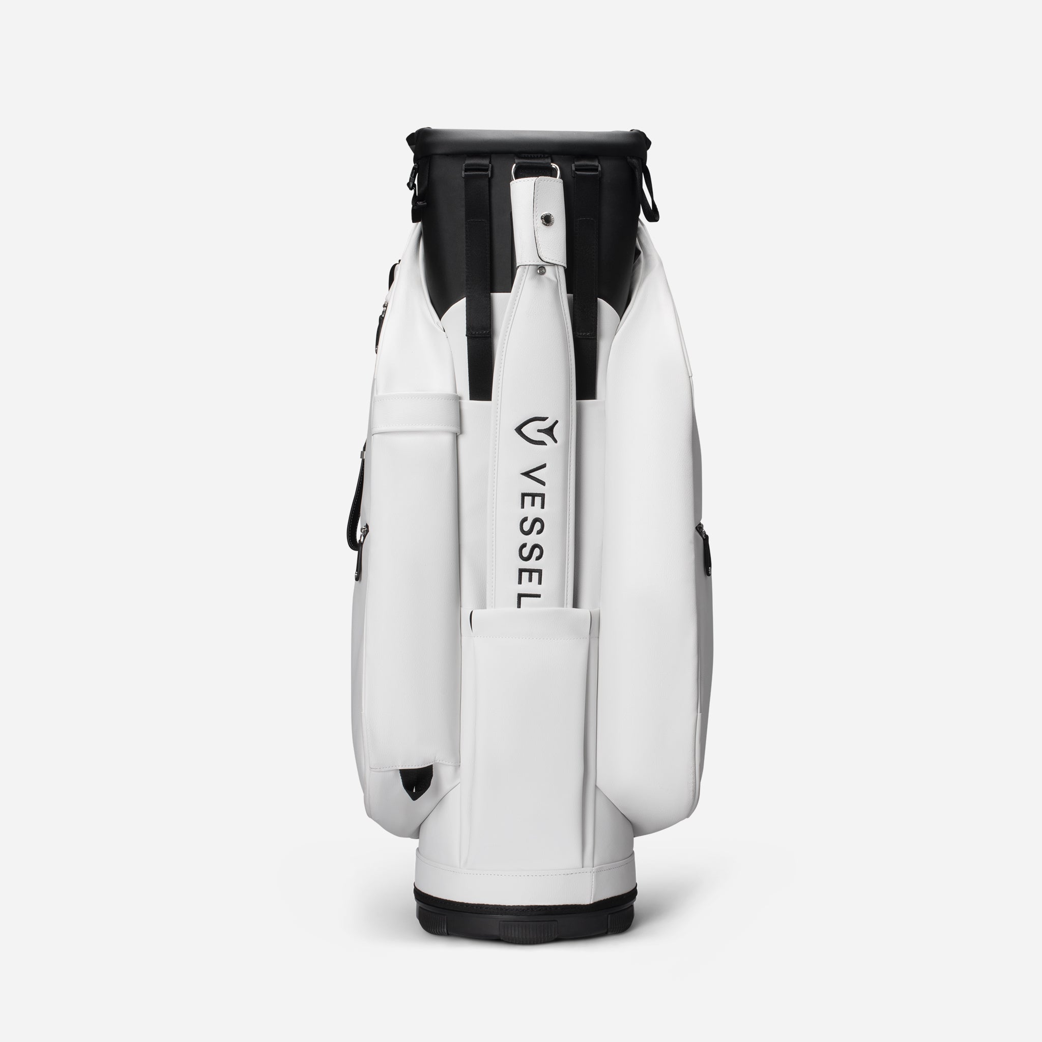 VESSEL Lux Pro Cart II in white – premium golf cart bag