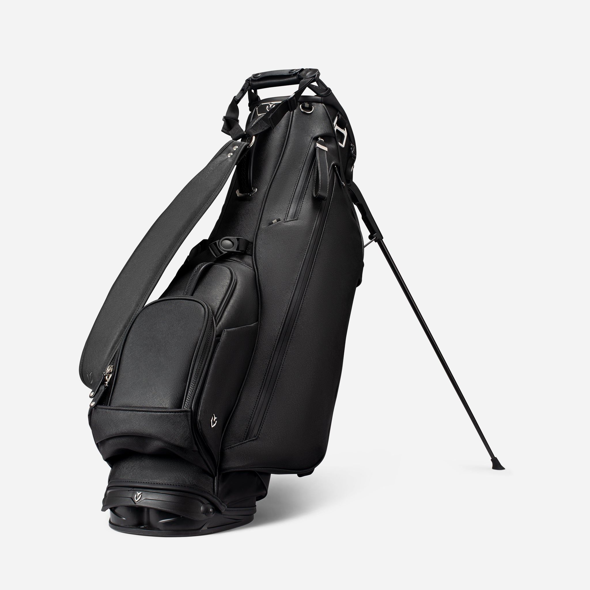 VESSEL Lux Stand in crosshatch black – lightweight golf stand bag