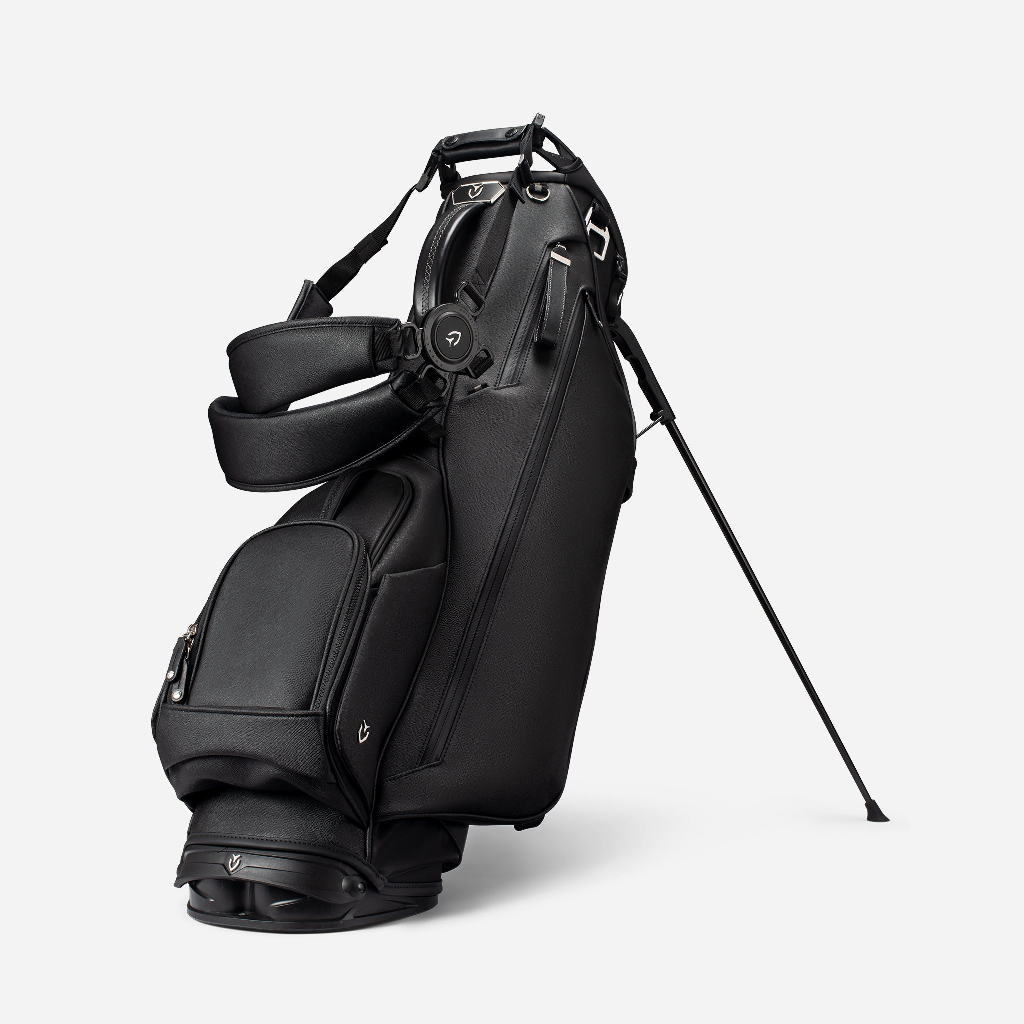 VESSEL Lux Stand in crosshatch black – lightweight golf stand bag