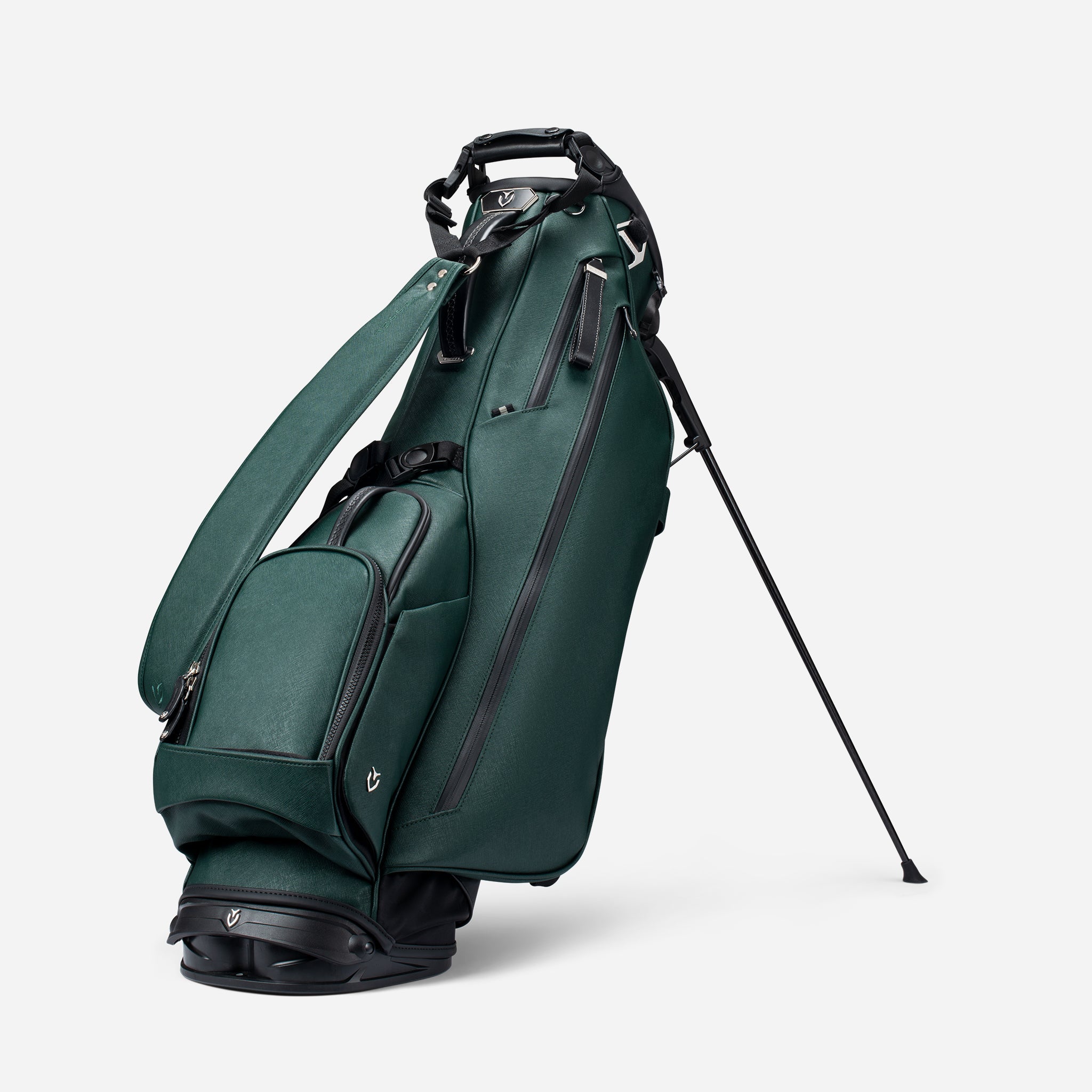 VESSEL Lux Stand in crosshatch green – lightweight golf stand bag