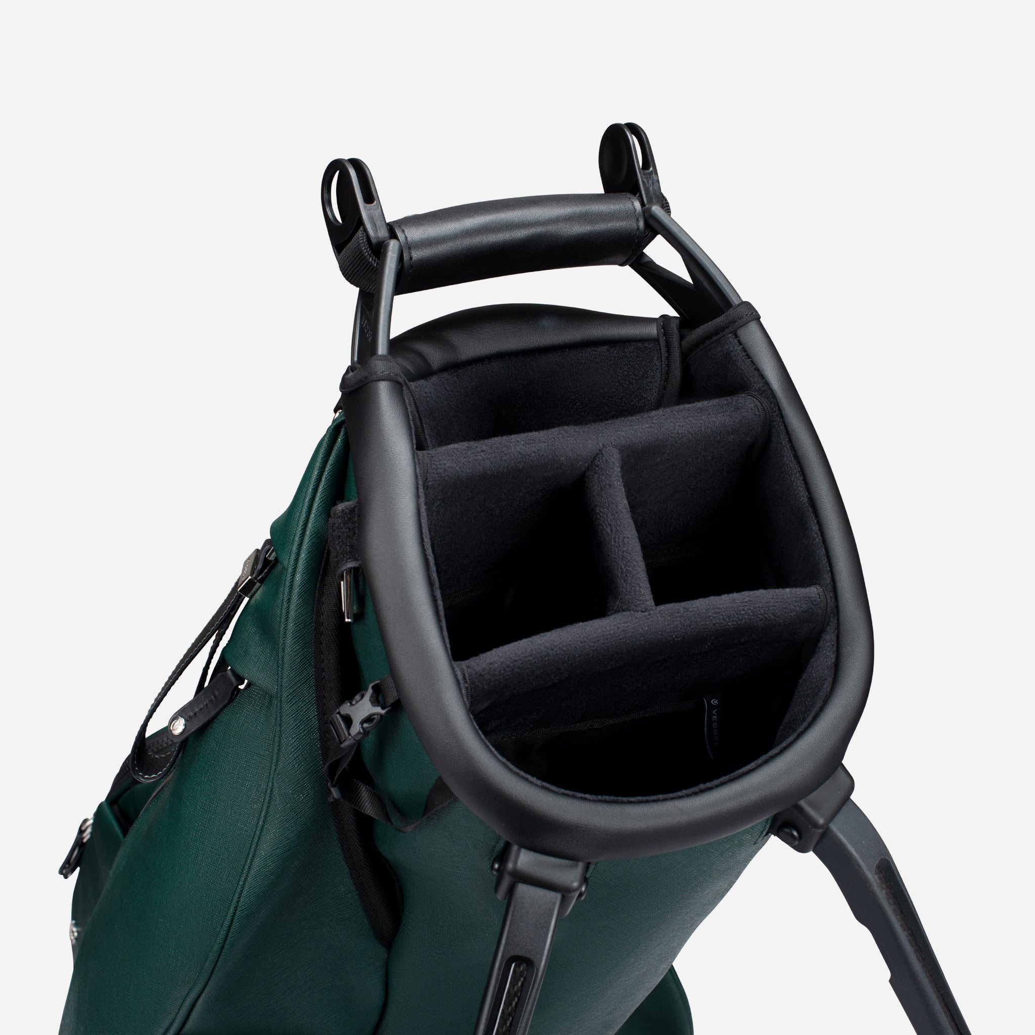VESSEL Lux Stand in crosshatch green – lightweight golf stand bag