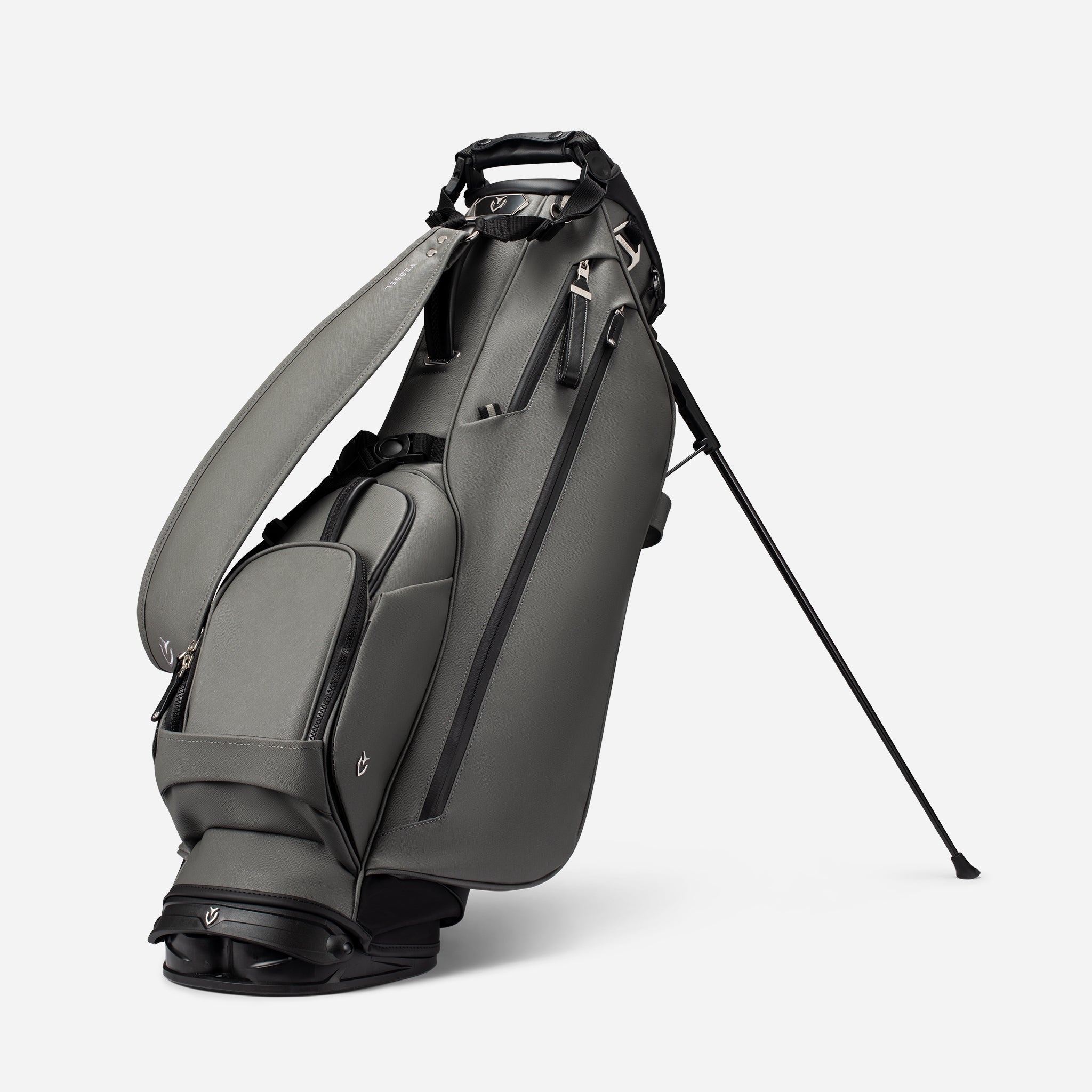 VESSEL Lux Stand in crosshatch grey – lightweight golf stand bag