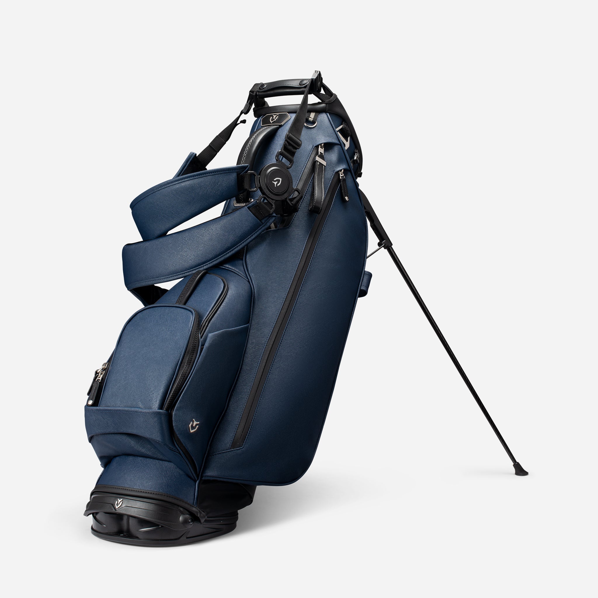 VESSEL Lux Stand in crosshatch navy – lightweight golf stand bag