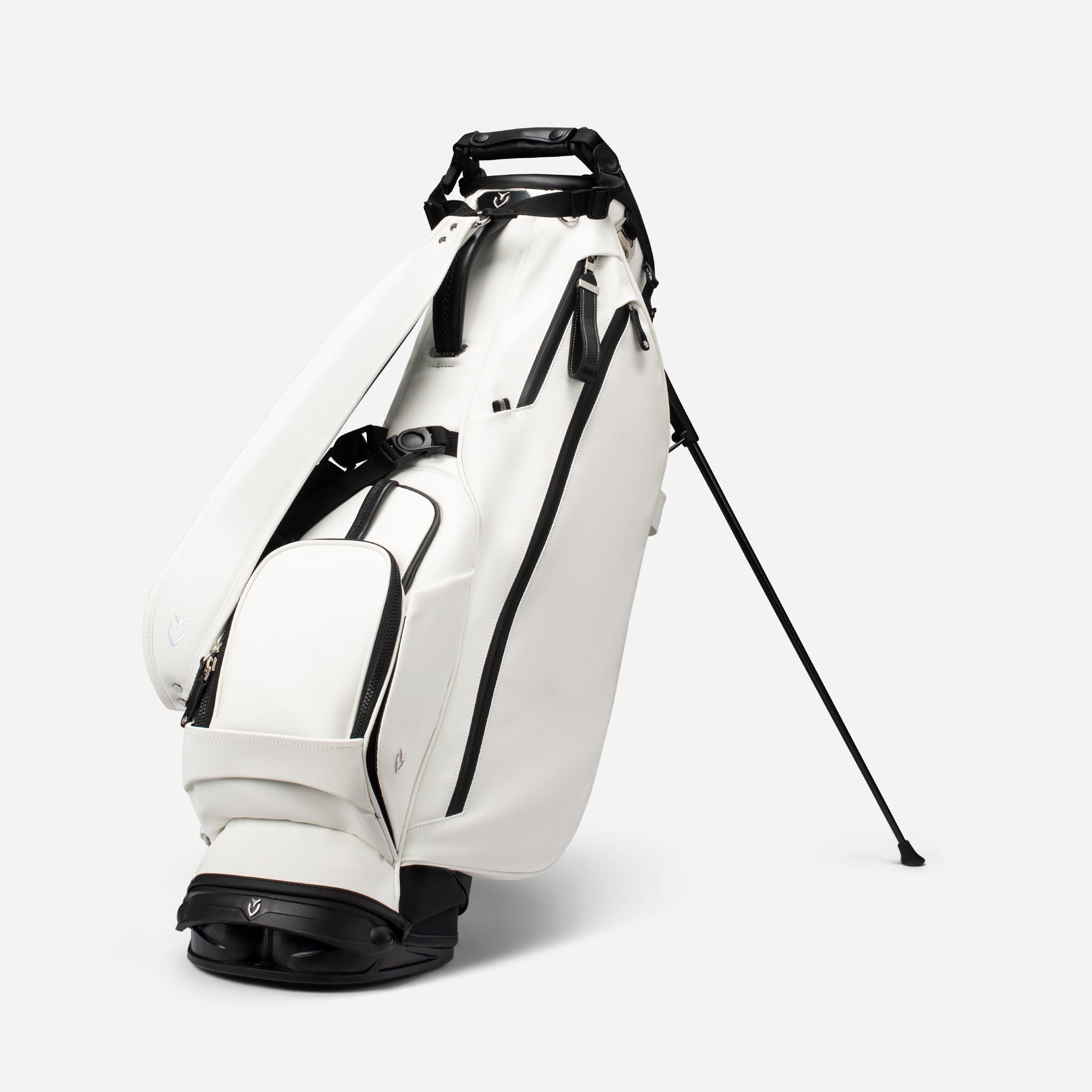 VESSEL Lux Stand in crosshatch white – lightweight golf stand bag
