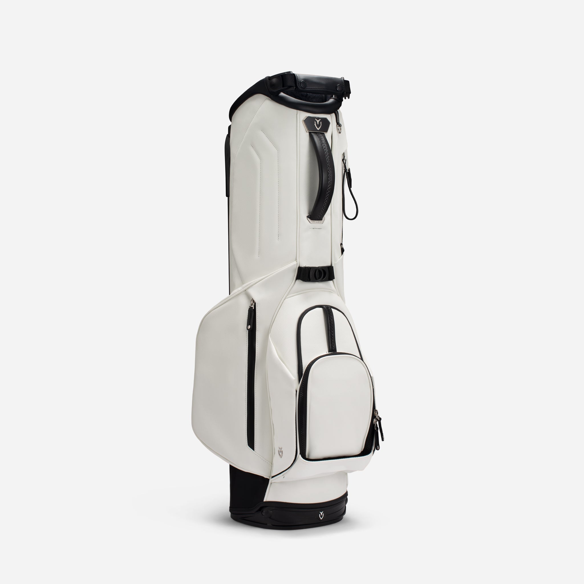 VESSEL Lux Stand in crosshatch white – lightweight golf stand bag