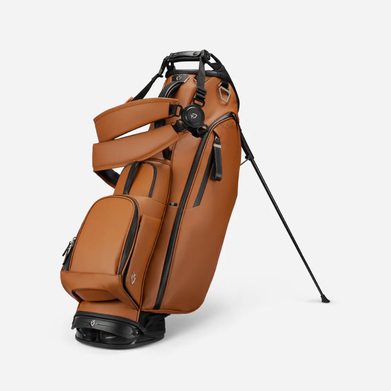 VESSEL Player V Stand in heritage brown – lightweight golf stand bag