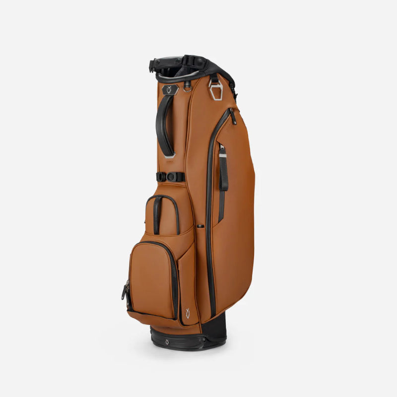 VESSEL Player V Stand in heritage brown – lightweight golf stand bag