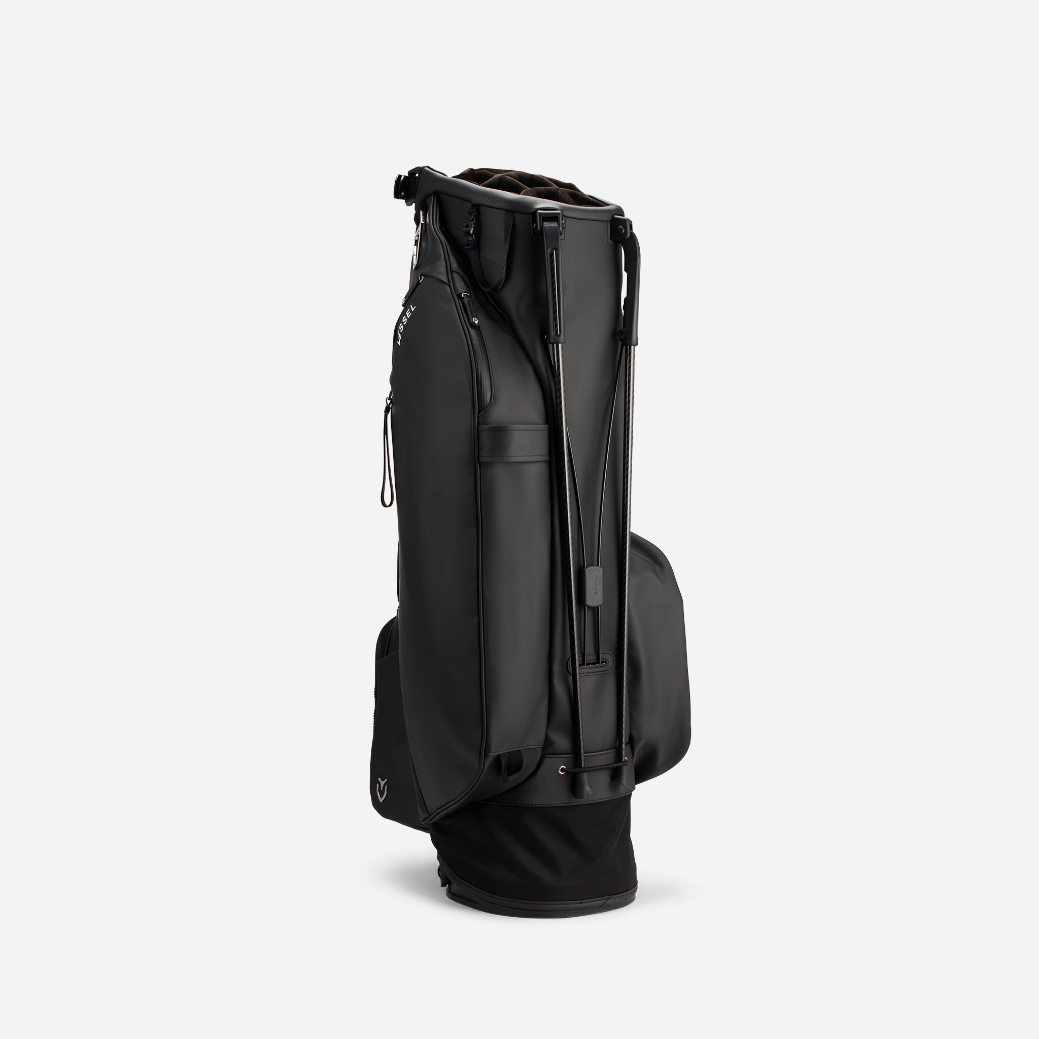 VESSEL Player V Stand in black – lightweight golf stand bag