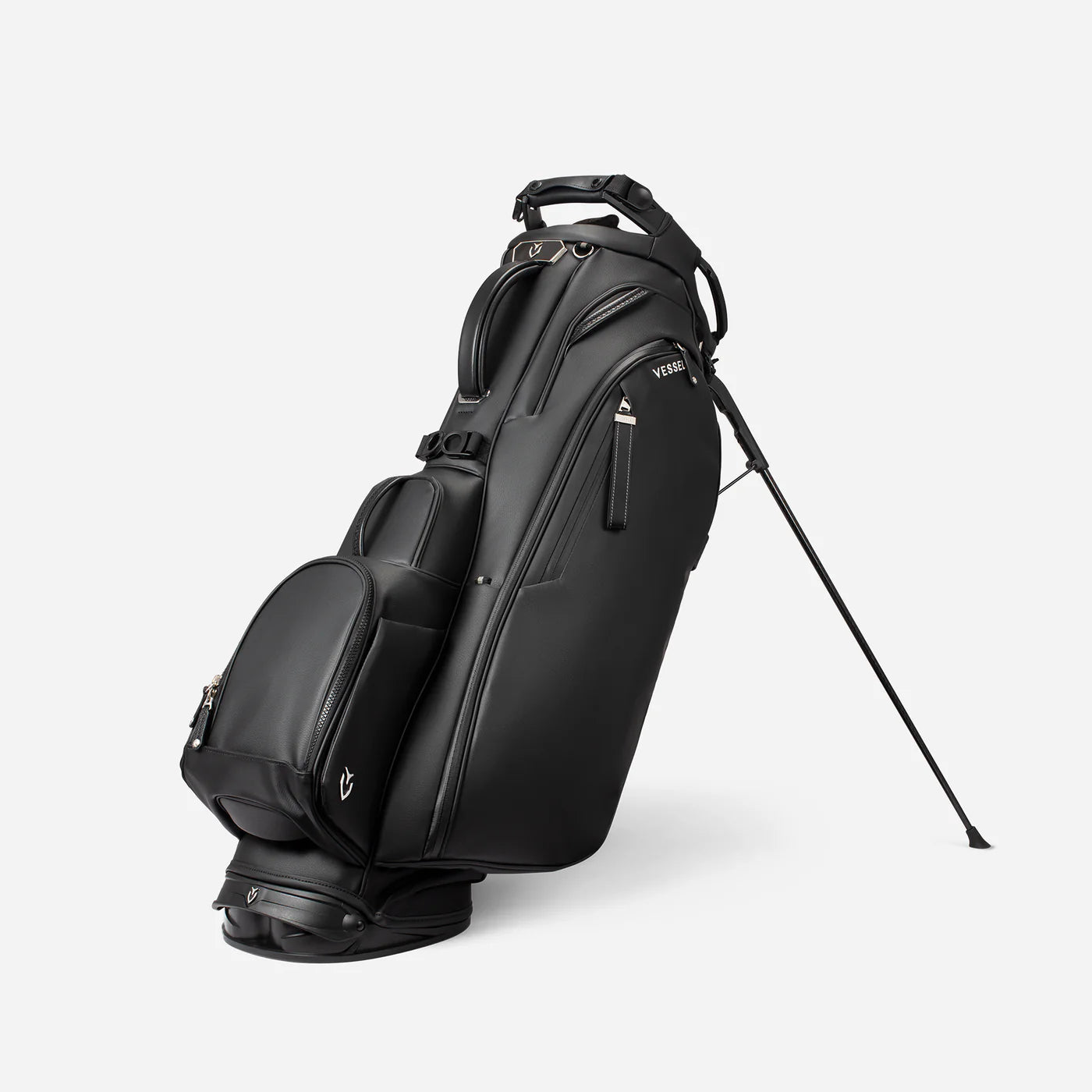 Vessel スタンドバッグ ブラック Player V Pro Stand Bag — Pebbled Black | VESSEL Thailand