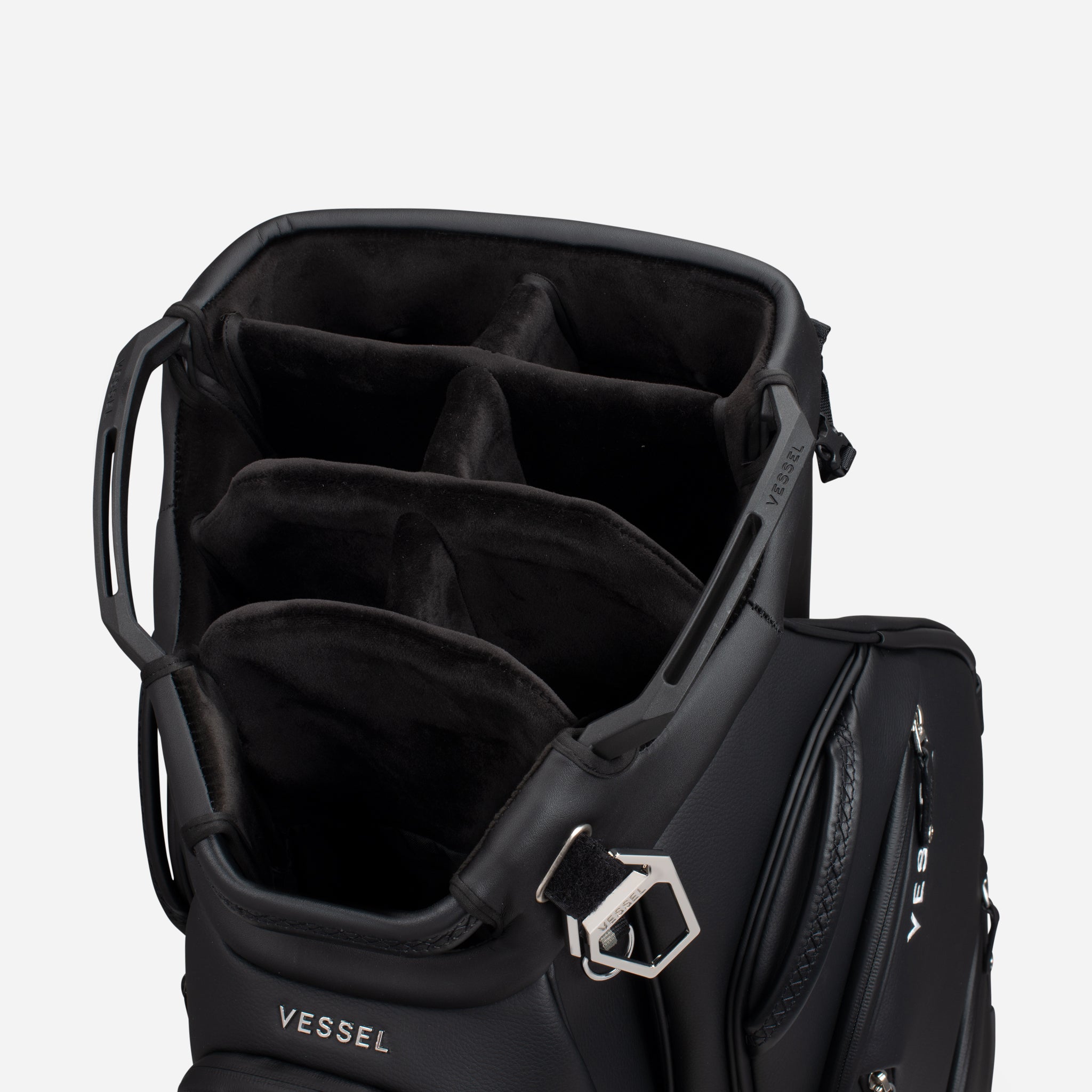 VESSEL Lux Pro Cart II in black – premium golf cart bag
