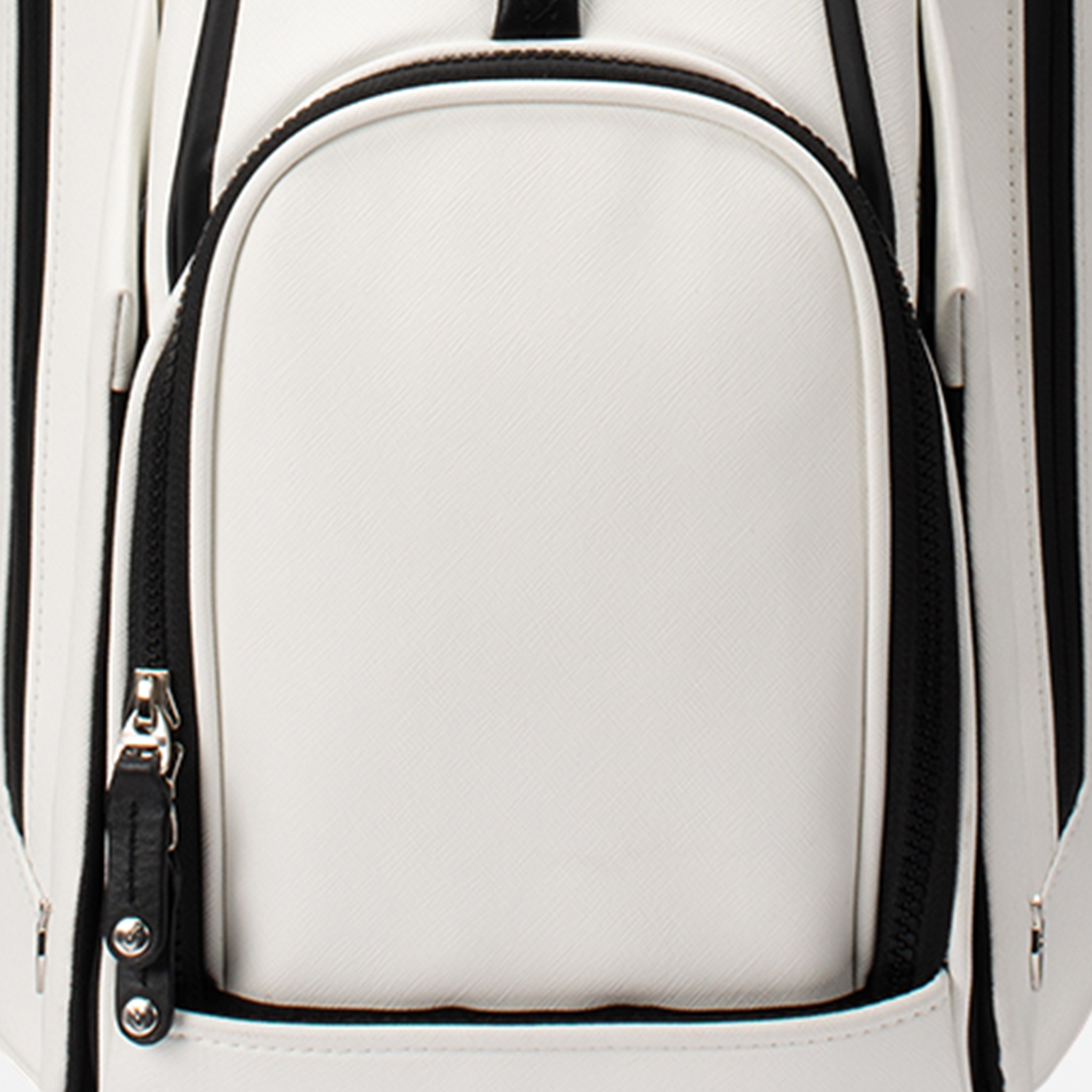 VESSEL Lux Looper in crosshatch white – lightweight golf stand bag