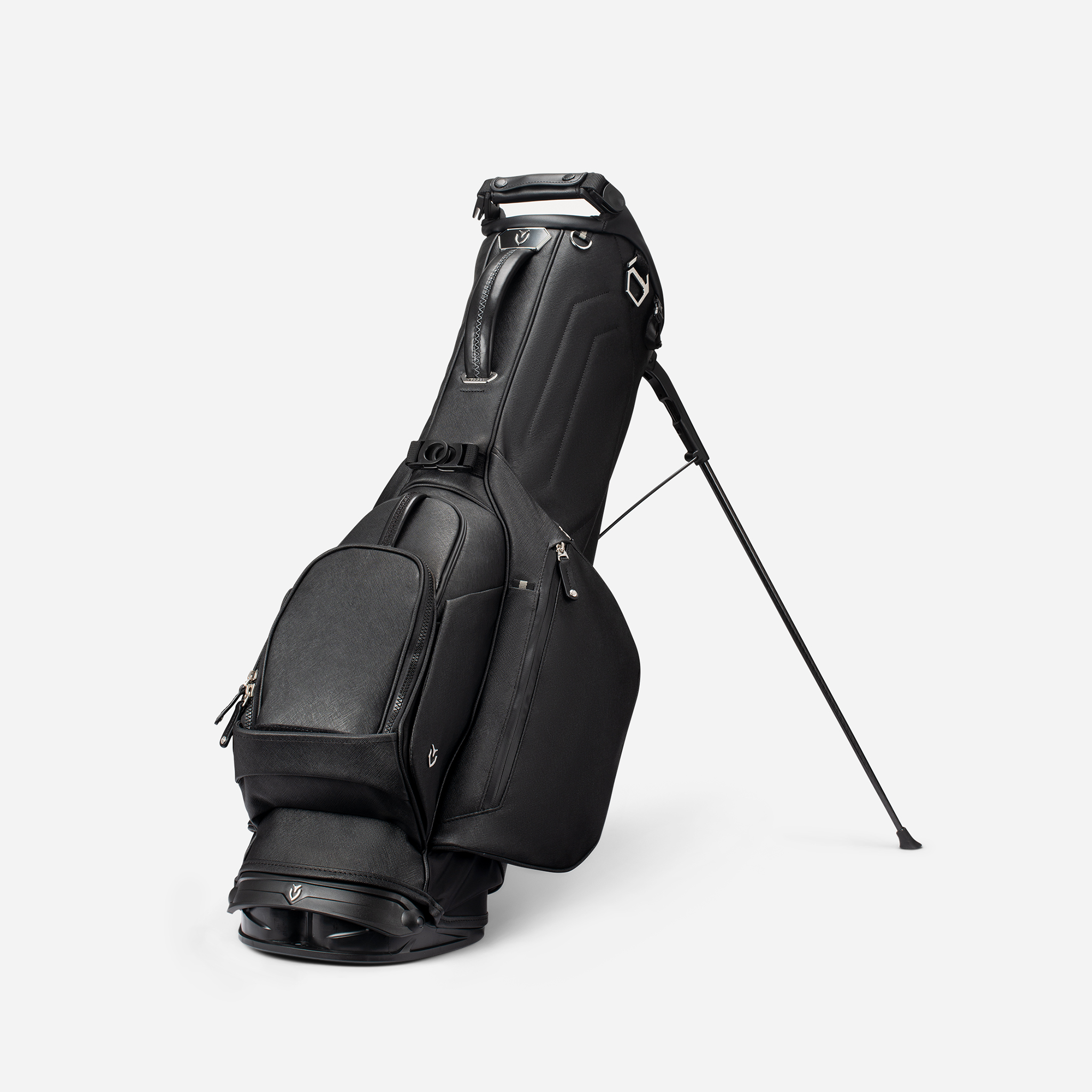 VESSEL Lux Looper in crosshatch black – lightweight golf stand bag