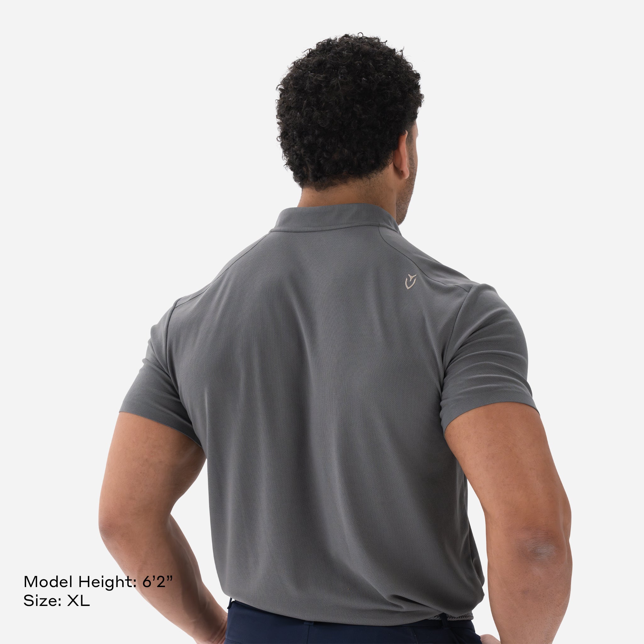 Performance Blade Collar Polo Charcoal Grey