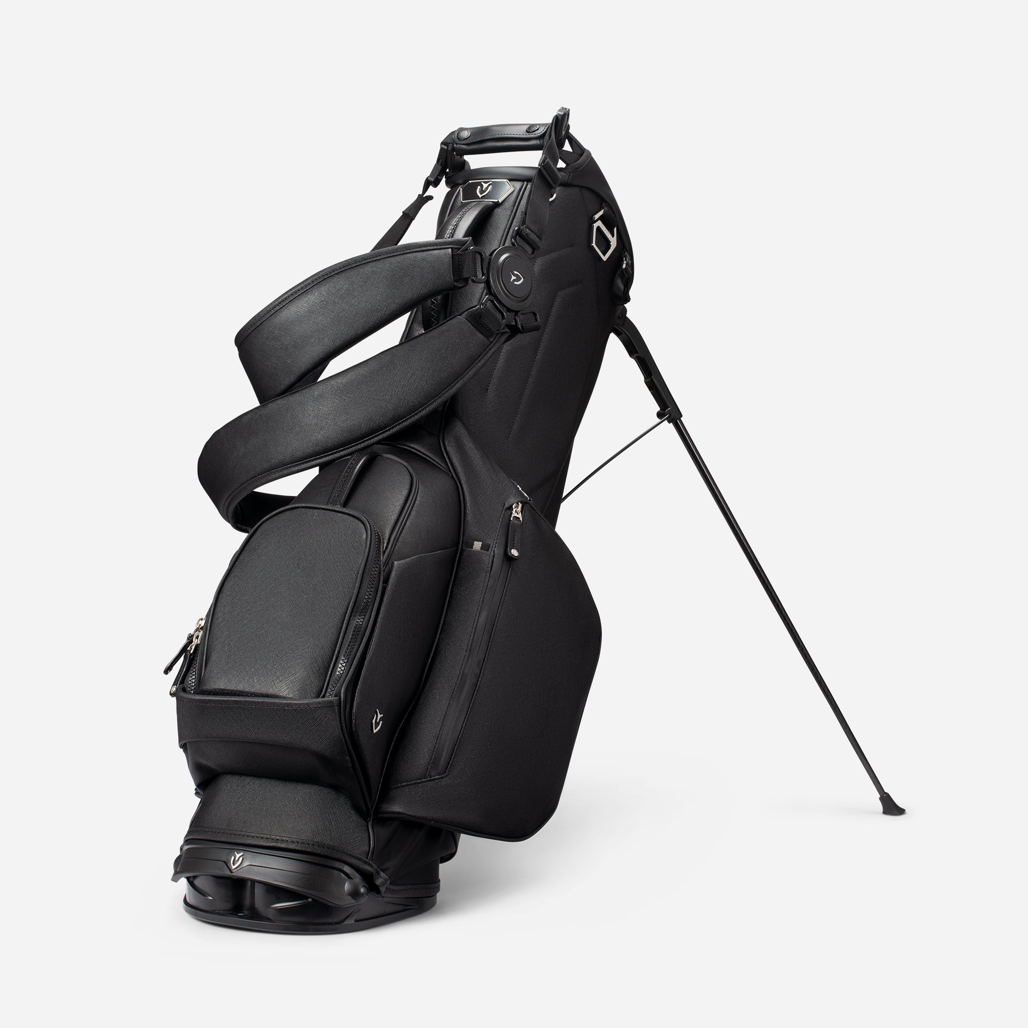VESSEL Lux Looper in crosshatch black – lightweight golf stand bag