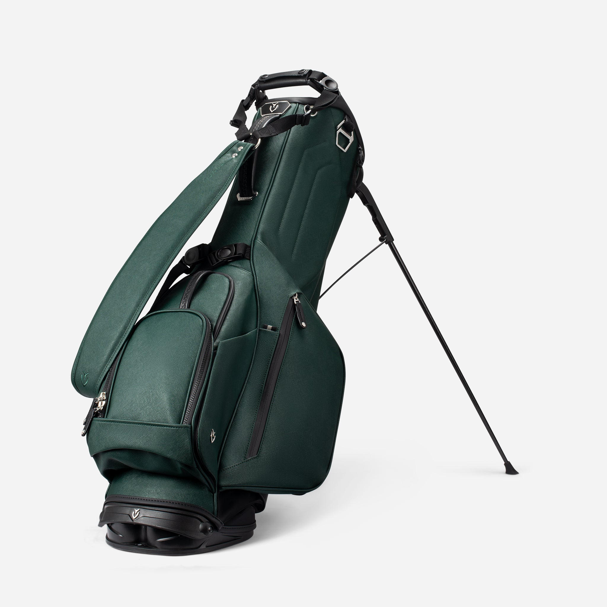 VESSEL Lux Looper in crosshatch green – lightweight golf stand bag
