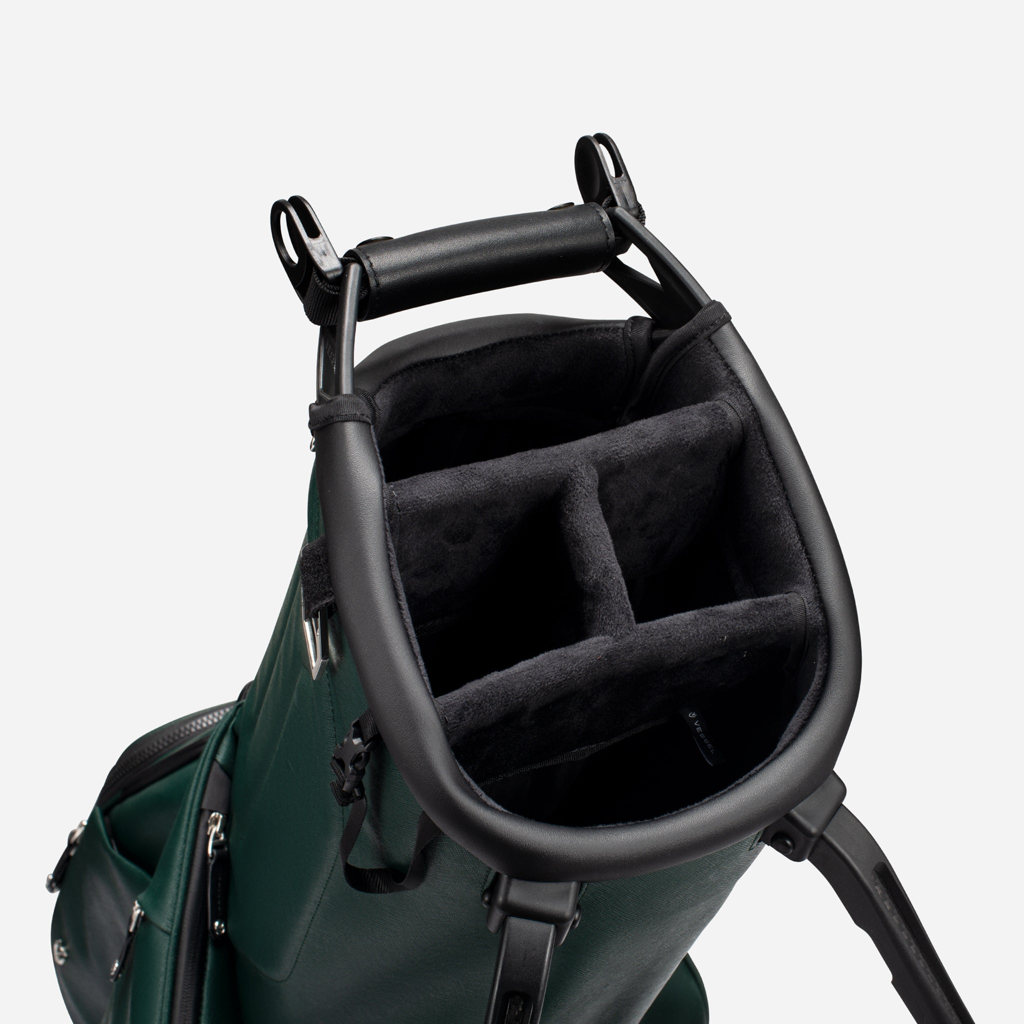 VESSEL Lux Looper in crosshatch green – lightweight golf stand bag