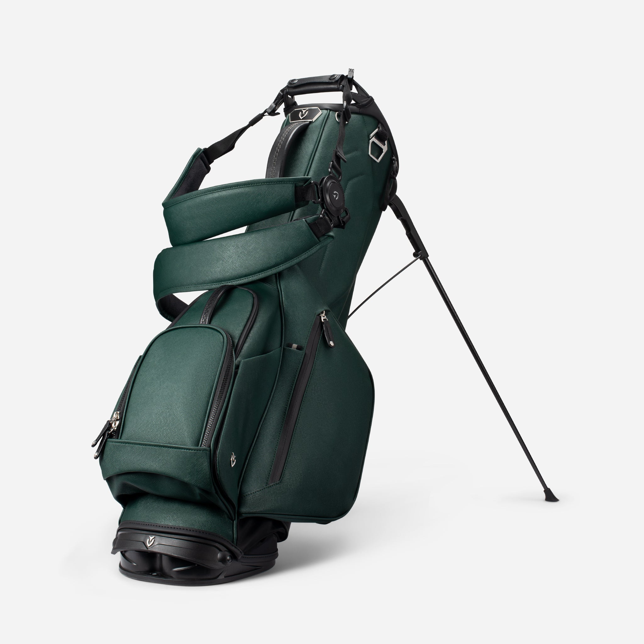 VESSEL Lux Looper in crosshatch green – lightweight golf stand bag