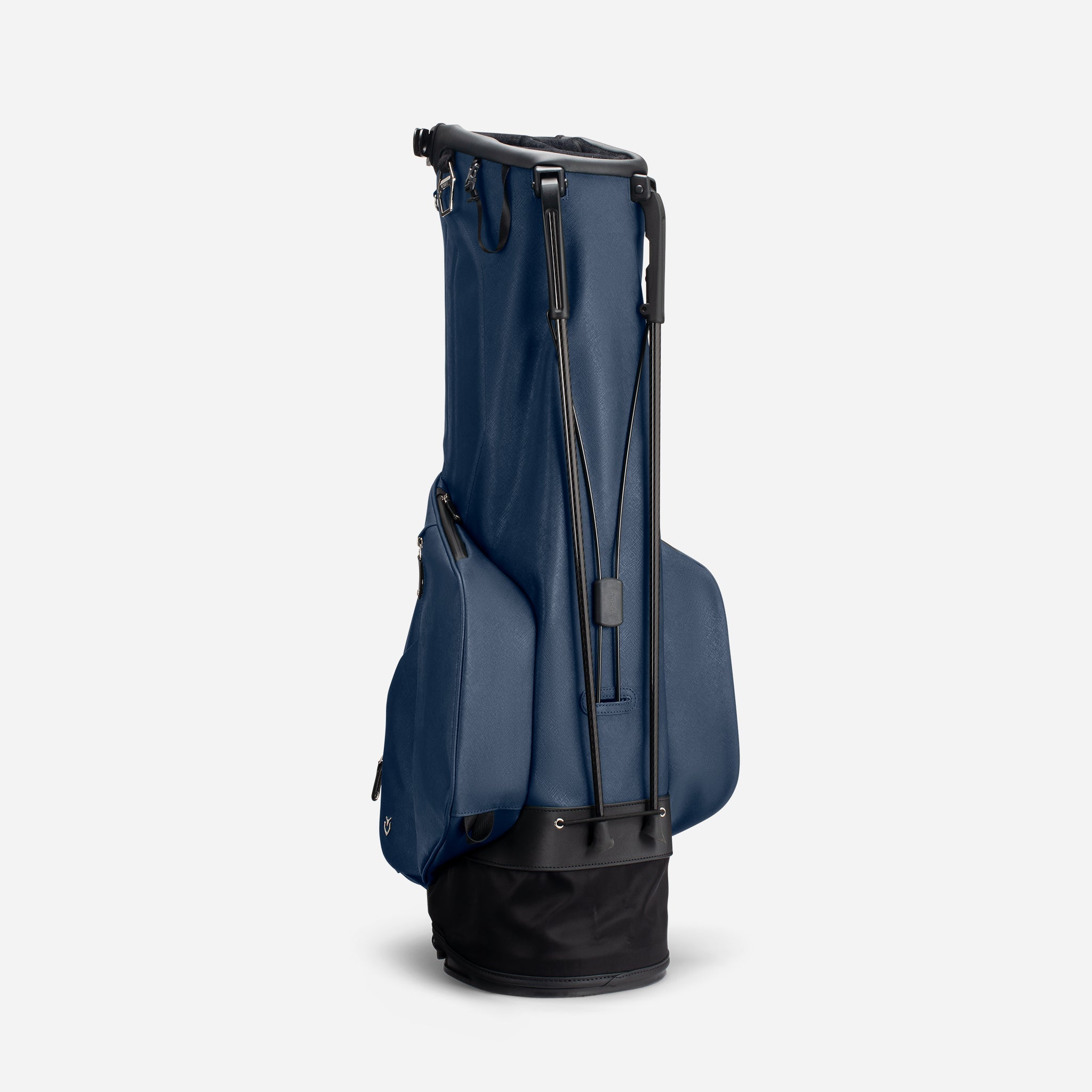 VESSEL Lux Looper in crosshatch navy – lightweight golf stand bag