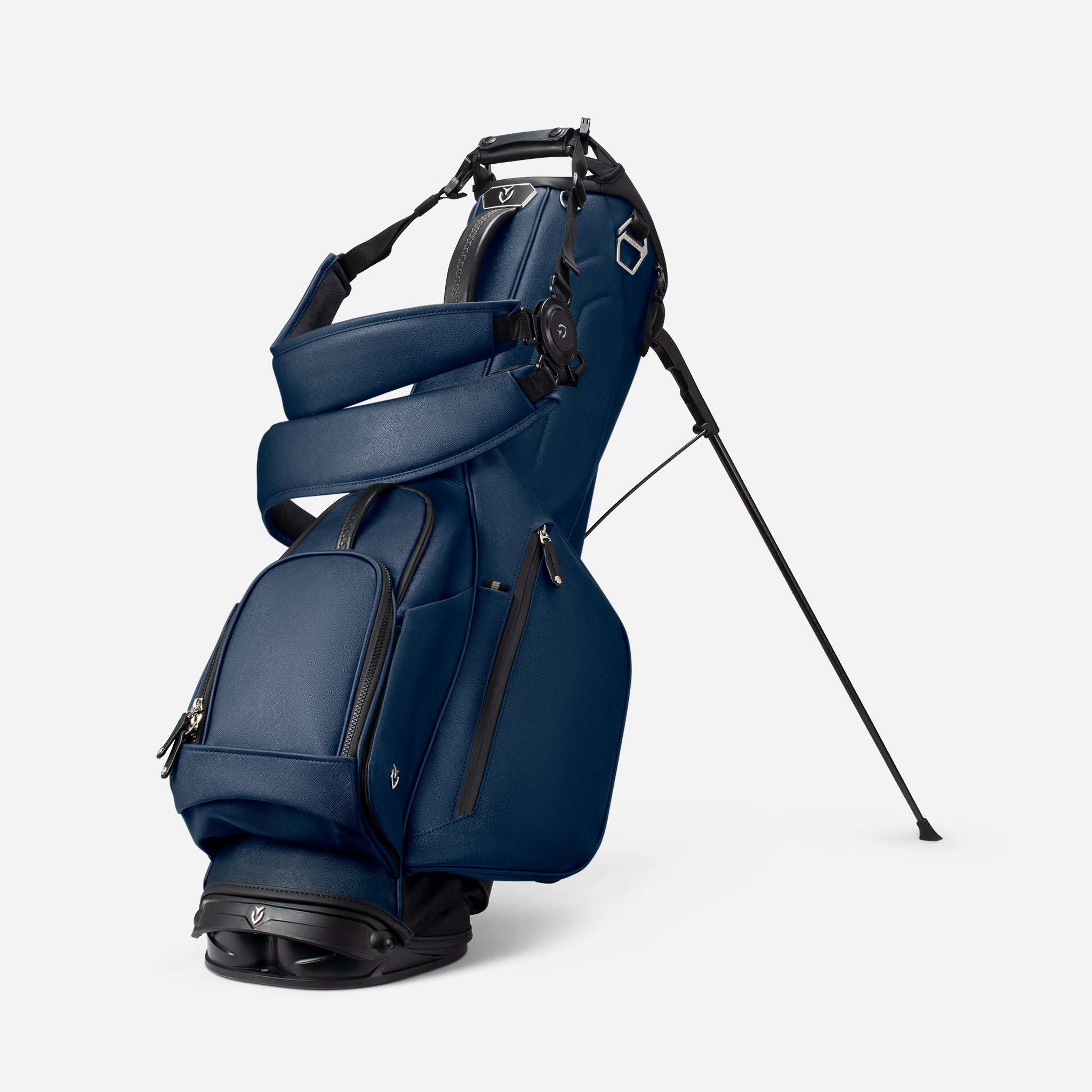 VESSEL Lux Looper in crosshatch navy – lightweight golf stand bag
