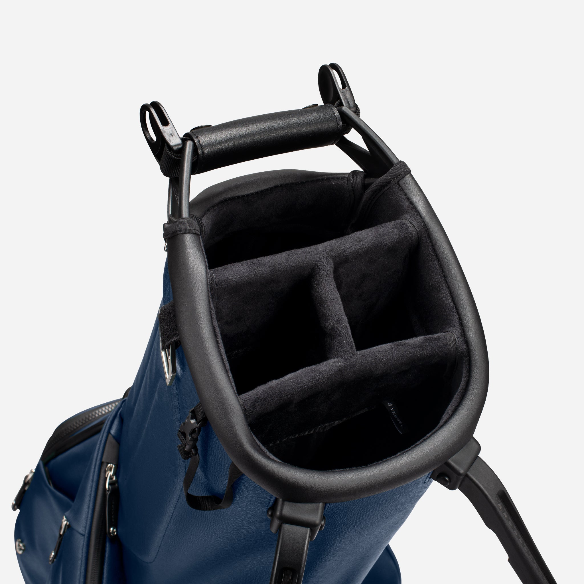 VESSEL Lux Looper in crosshatch navy – lightweight golf stand bag