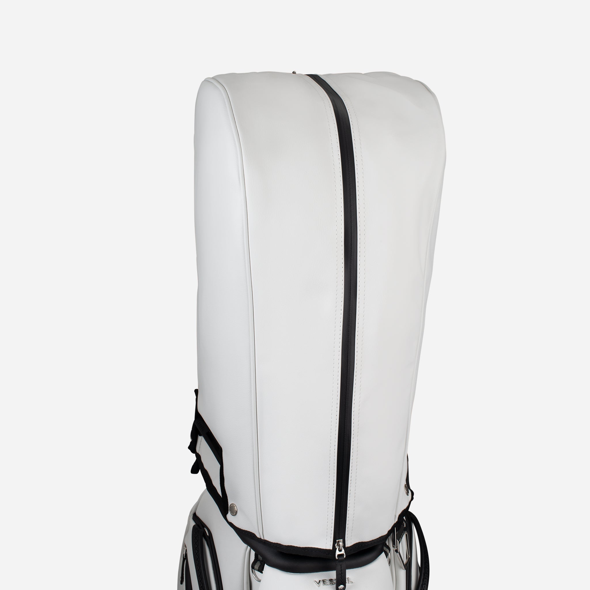 VESSEL Lux Pro Cart II in white – premium golf cart bag