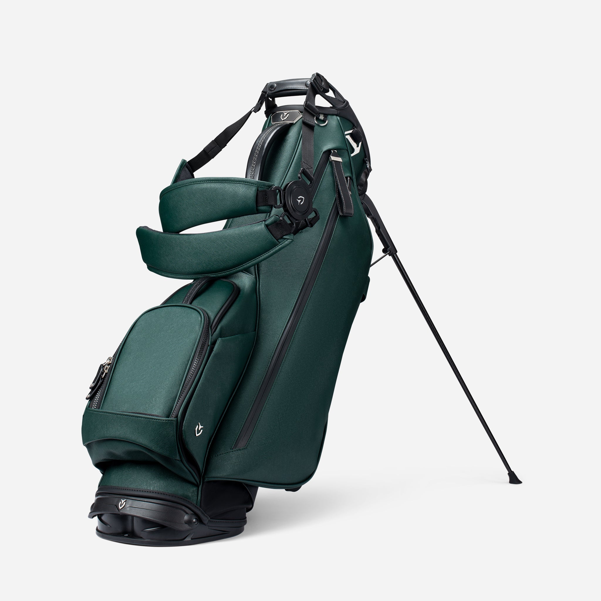 VESSEL Lux Stand in crosshatch green – lightweight golf stand bag