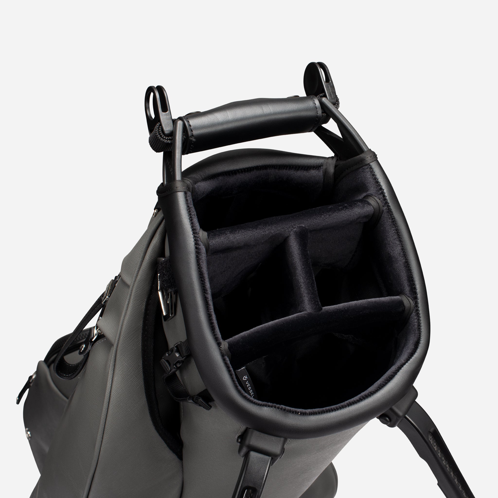 VESSEL Lux Stand in crosshatch grey – lightweight golf stand bag