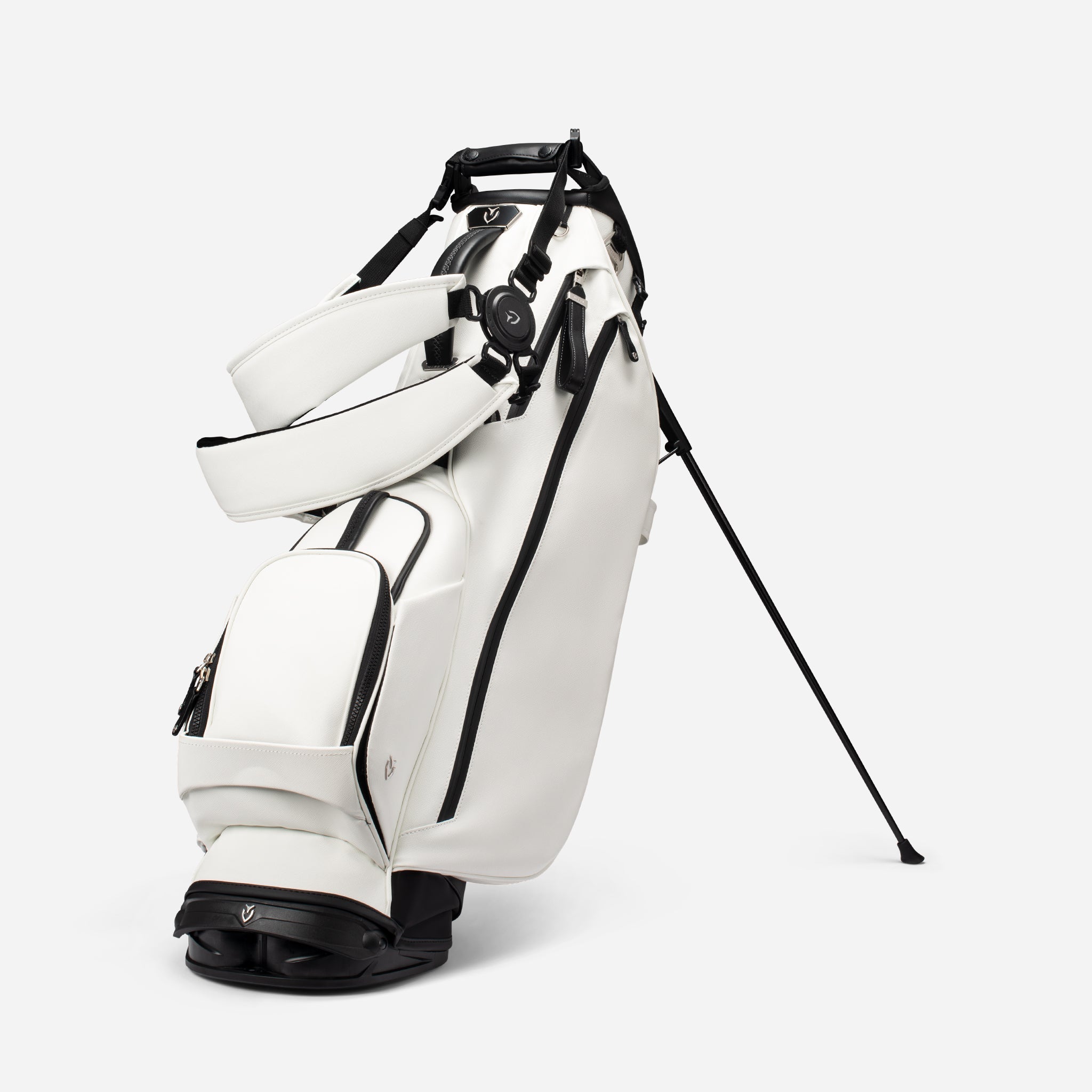 VESSEL Lux Stand in crosshatch white – lightweight golf stand bag