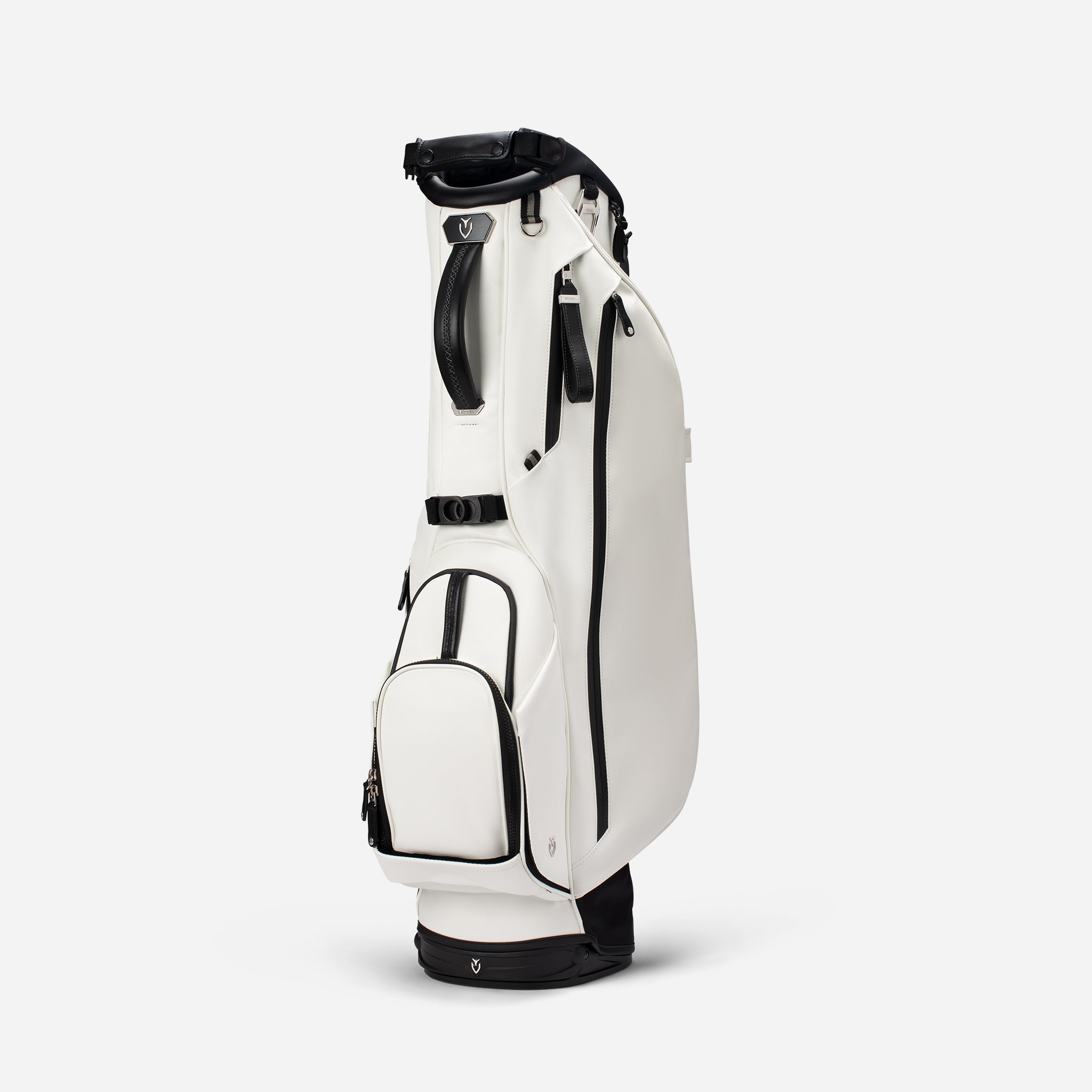 VESSEL Lux Stand in crosshatch white – lightweight golf stand bag