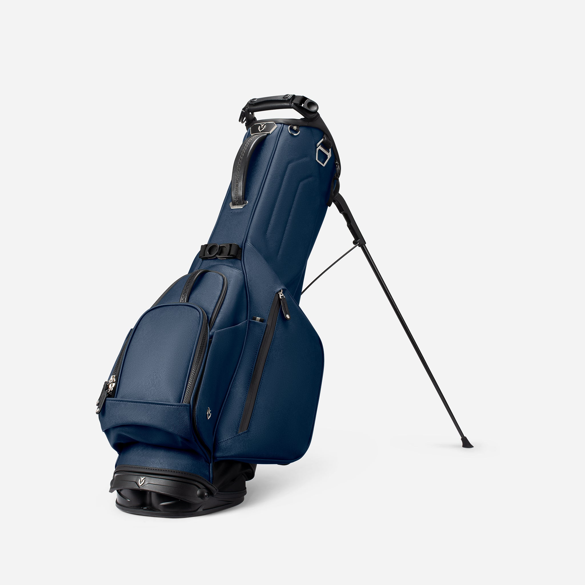 VESSEL Lux Looper in crosshatch navy – lightweight golf stand bag