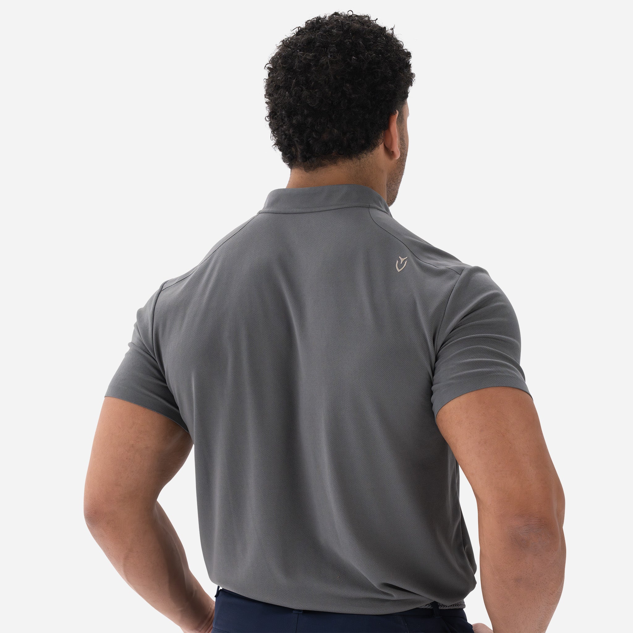 Performance Blade Collar Polo Charcoal Grey