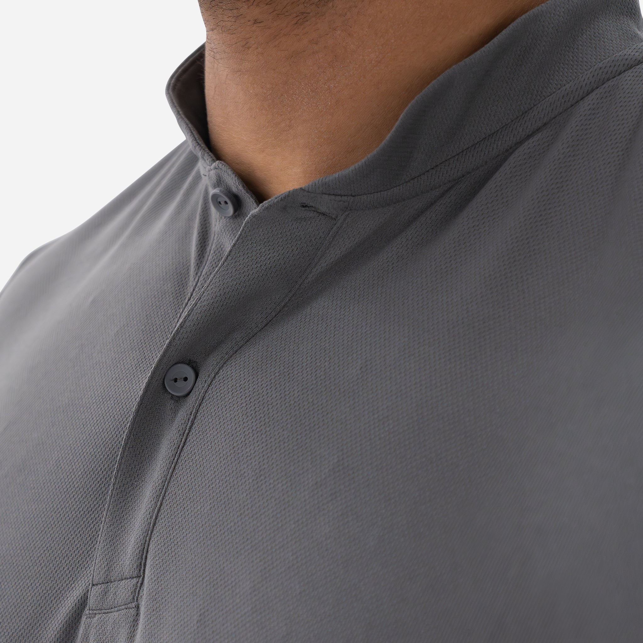 Performance Blade Collar Polo Charcoal Grey