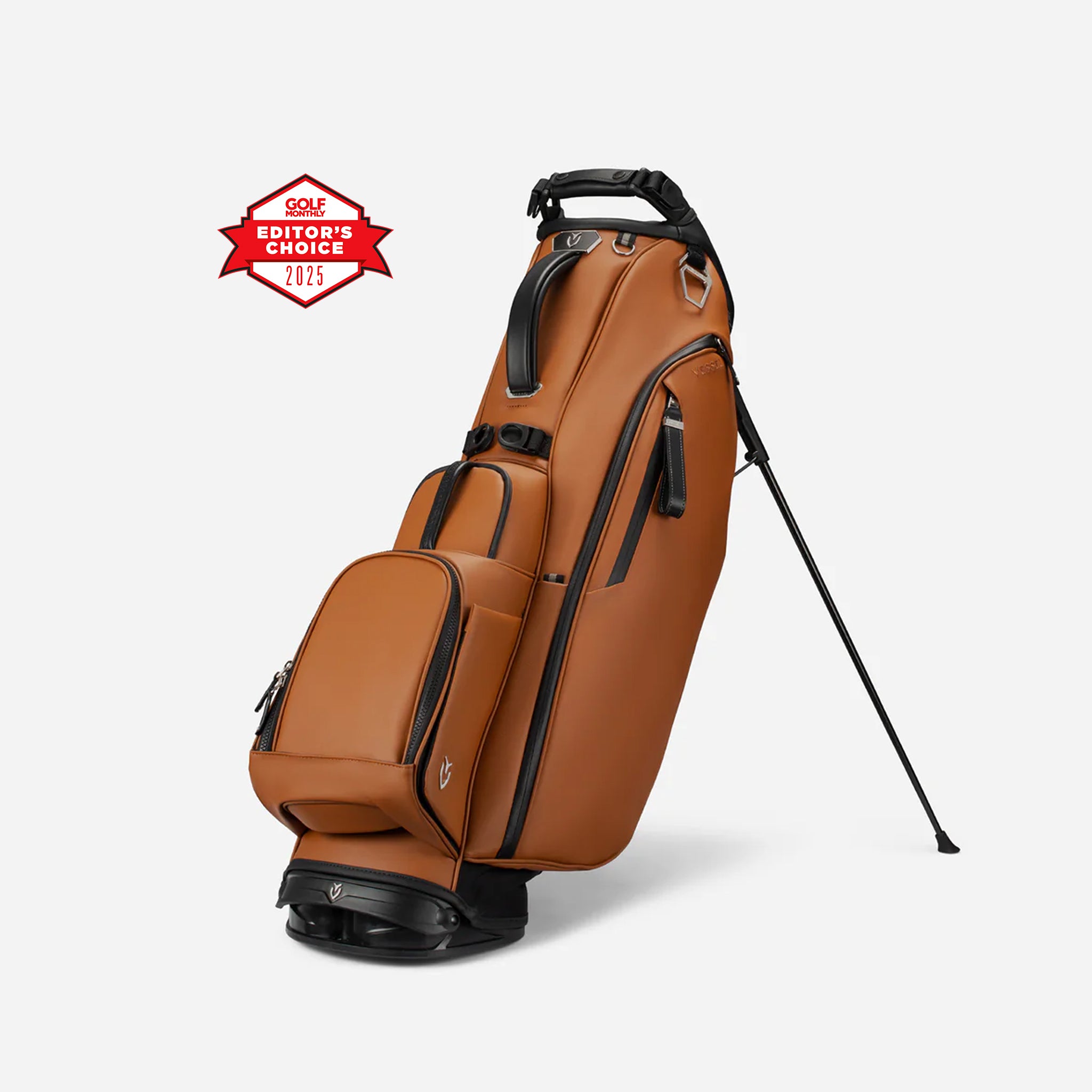 VESSEL Player V Stand in heritage brown – lightweight golf stand bag
