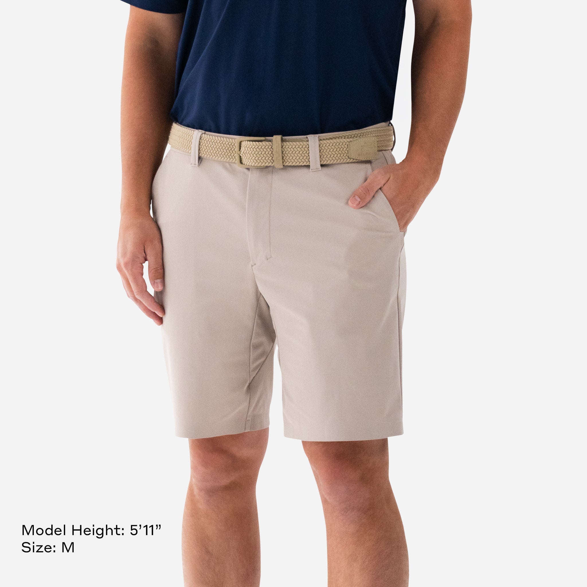 Performance 5 Pocket Short Taupe
