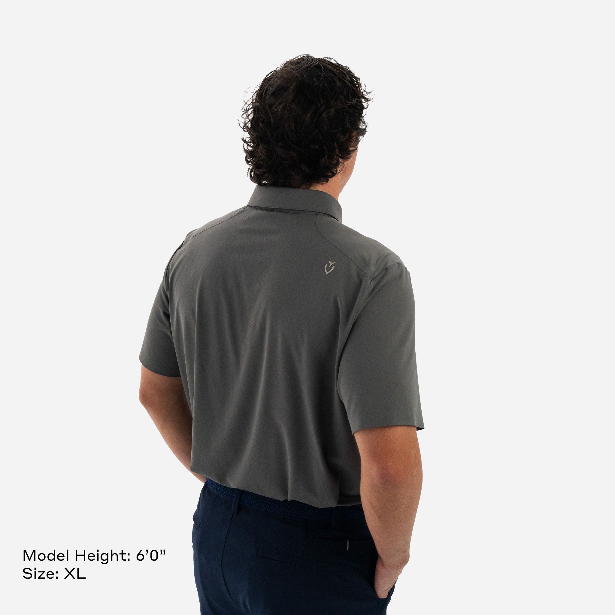 Performance Tech Polo Charcoal Grey