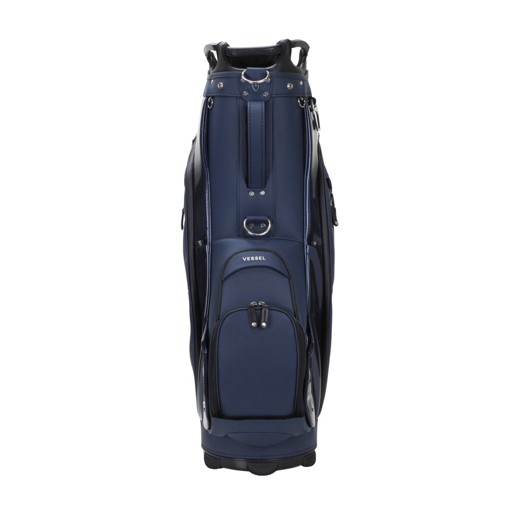 VESSEL Japan Lux Cart 2.0 in carbon navy – premium golf cart bag