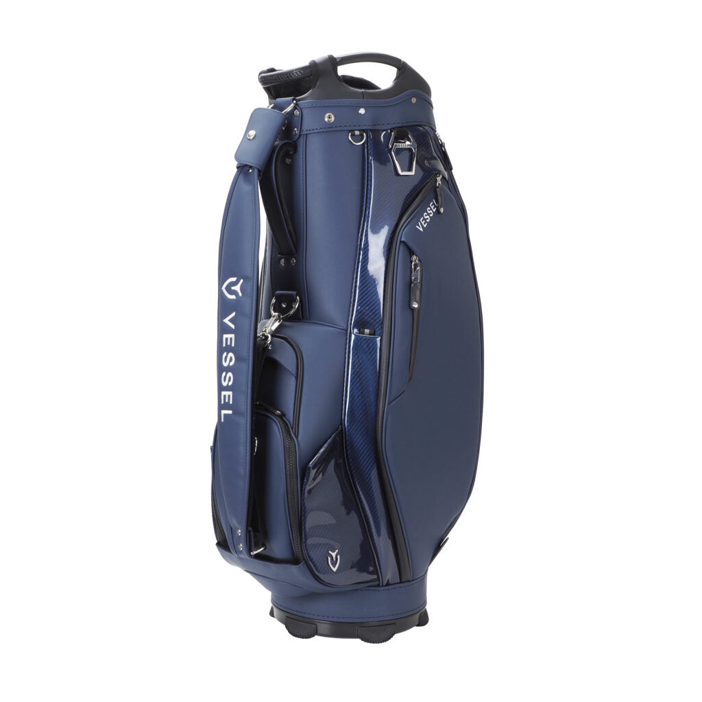 VESSEL Japan Lux Cart 2.0 in carbon navy – premium golf cart bag