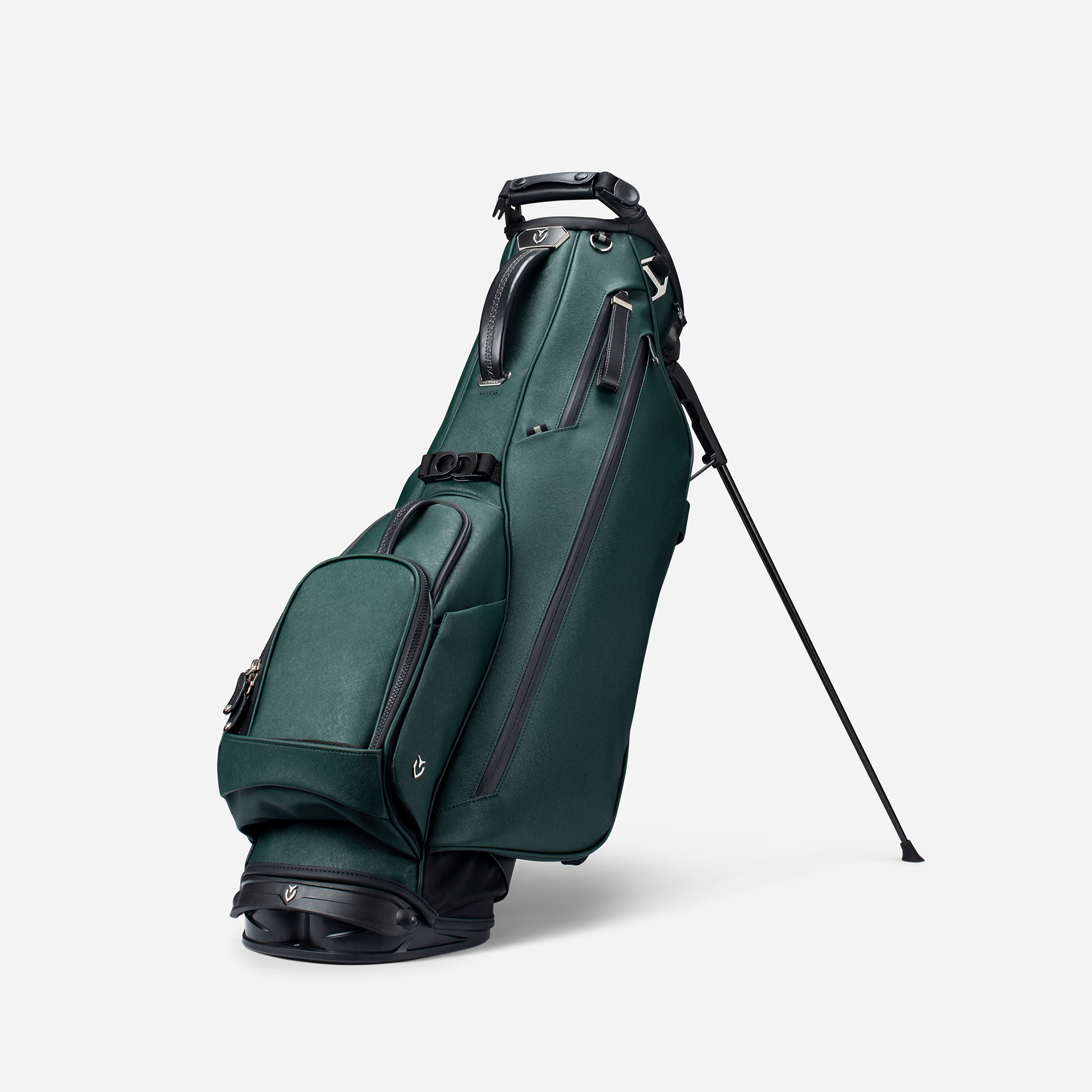 VESSEL Lux Stand in crosshatch green – lightweight golf stand bag