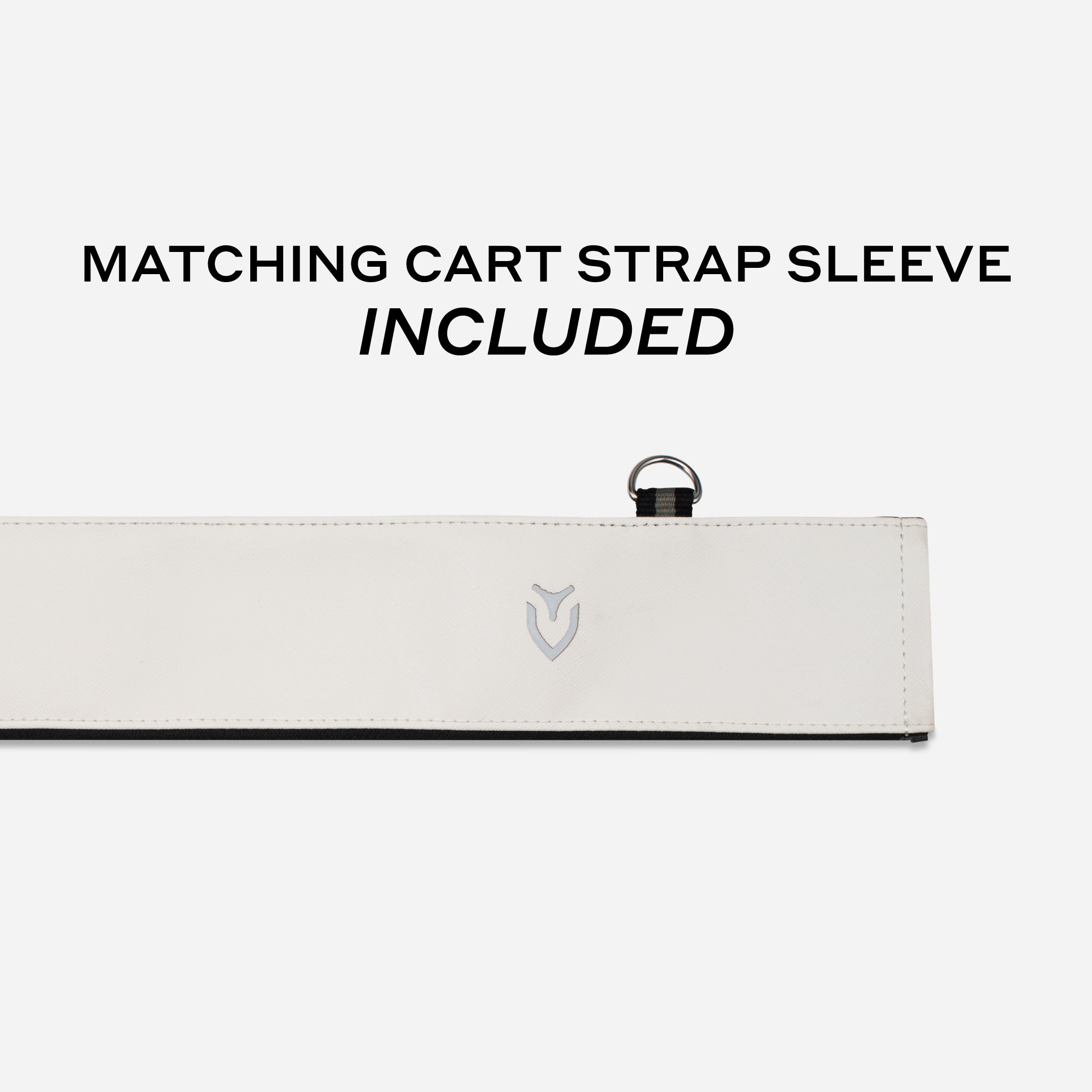 VESSEL Lux Looper in crosshatch white – lightweight golf stand bag